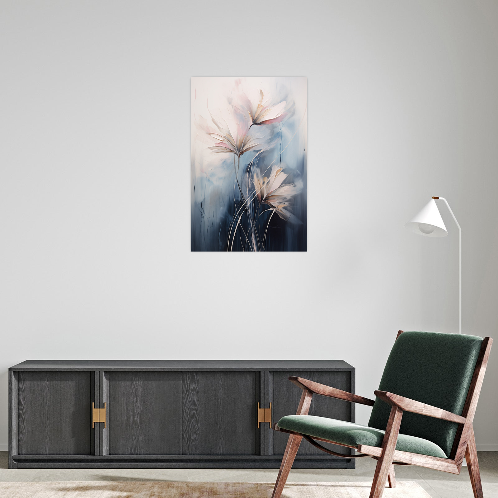 Umetnička slika ​Nežno cveće na platnu - NS Canvas Shop