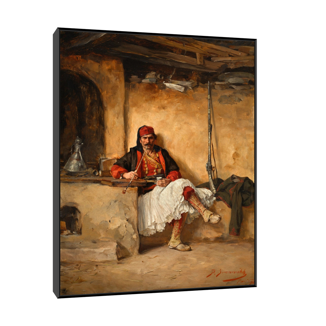 Umetnička slika ​Odmor bašibozuka, Paja Jovanović na platnu - NS Canvas Shop