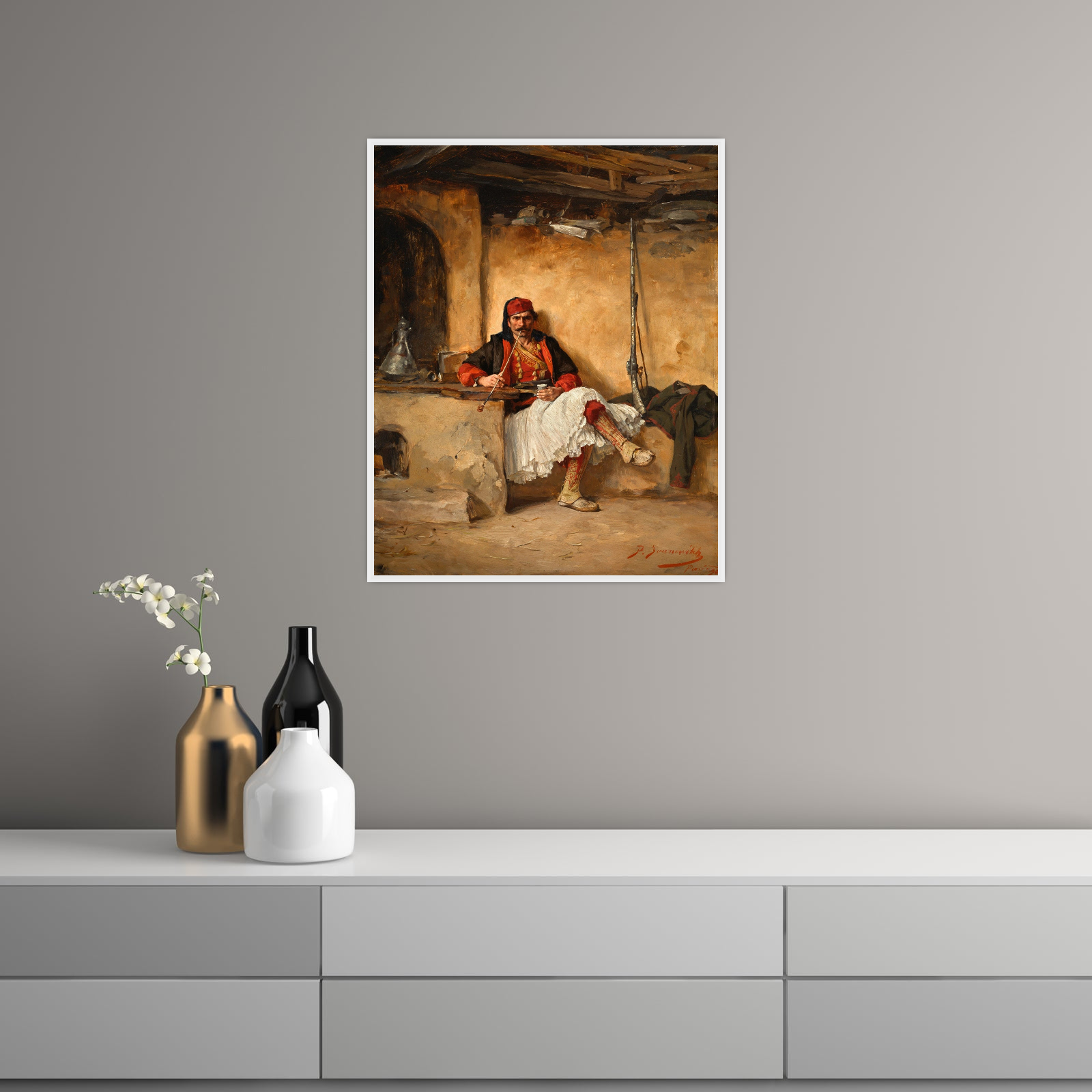 Umetnička slika ​Odmor bašibozuka, Paja Jovanović na platnu - NS Canvas Shop