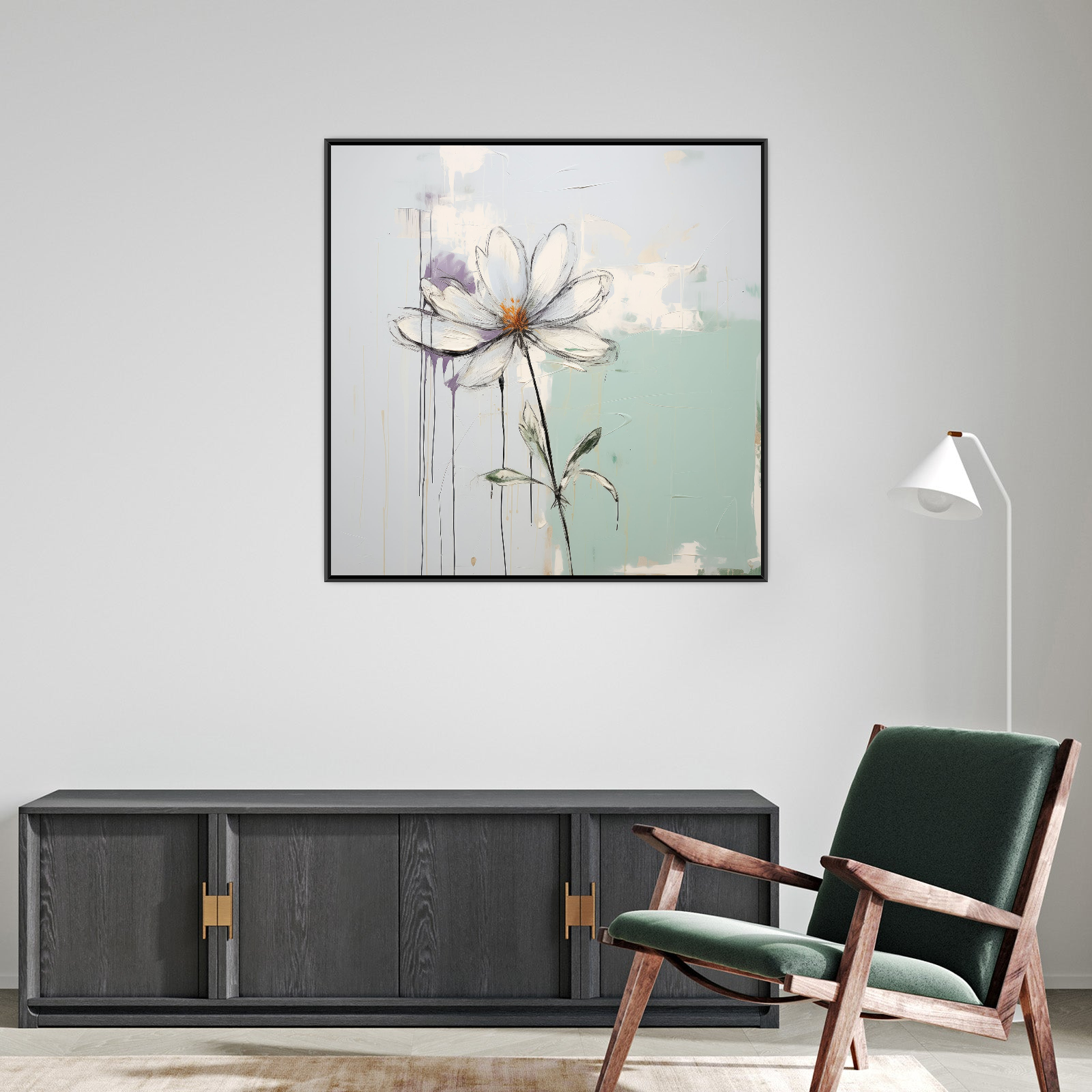 Umetnička slika ​Pastelni cvet na platnu - NS Canvas Shop
