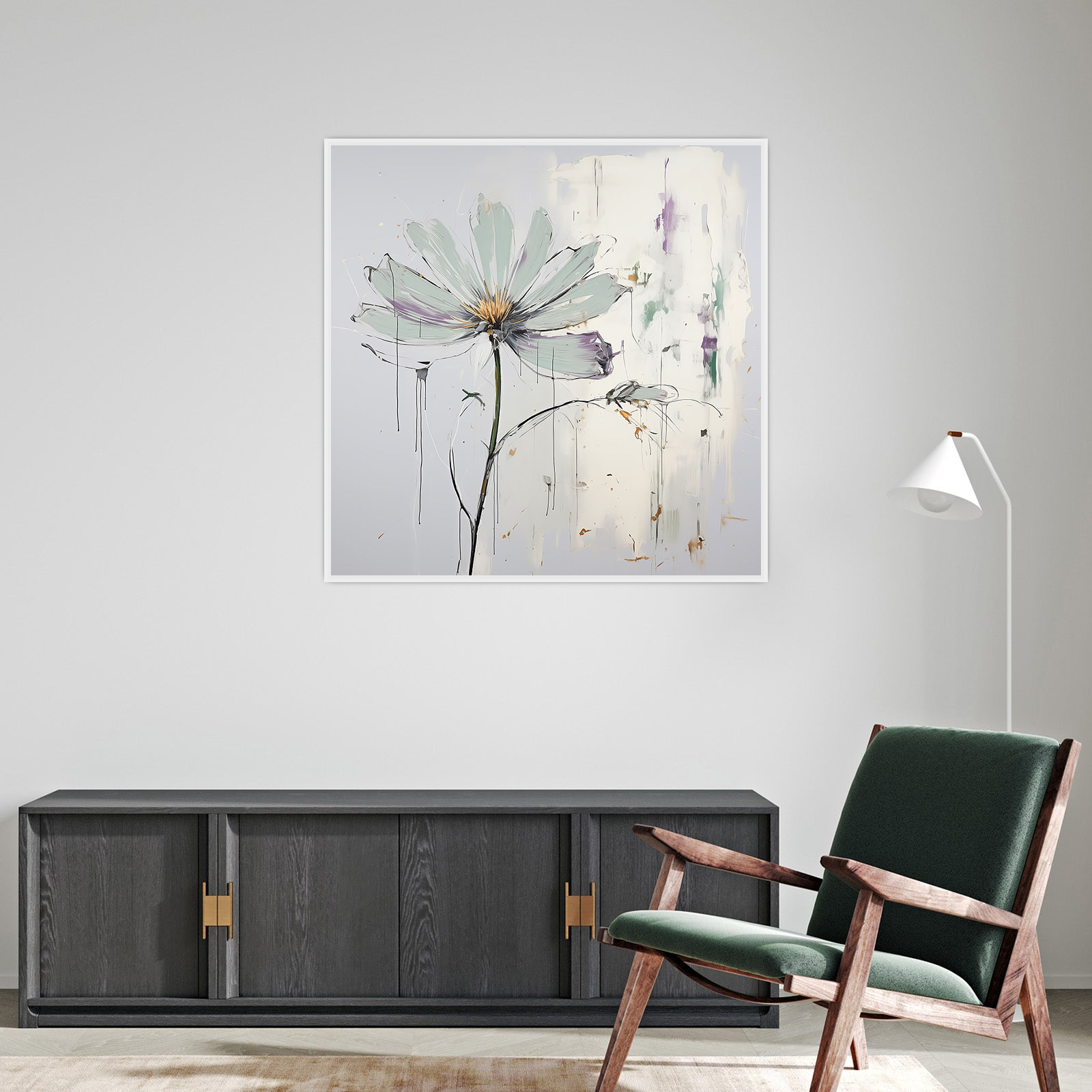 Umetnička slika ​Pastelni cvet II na platnu - NS Canvas Shop