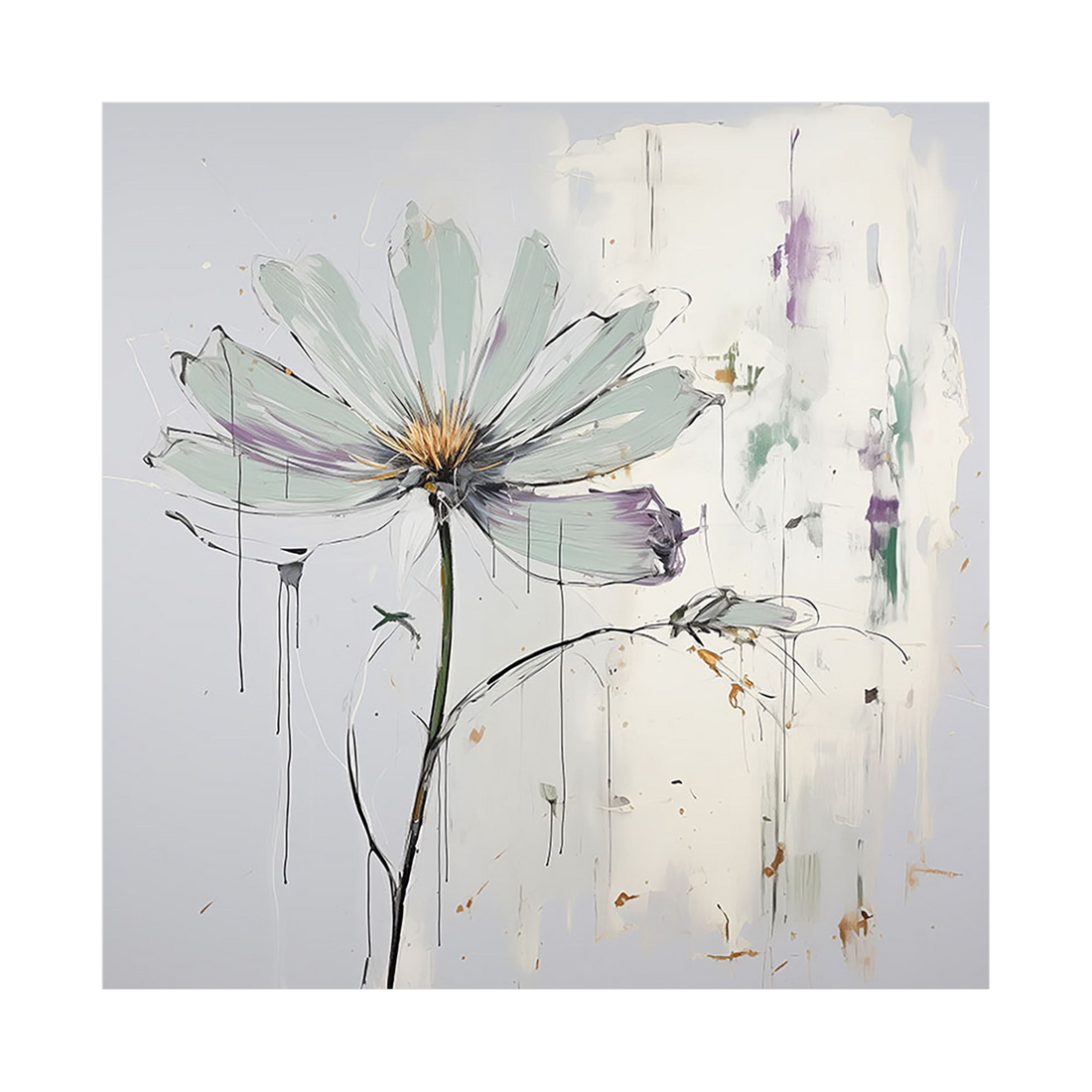 Umetnička slika ​Pastelni cvet II na platnu - NS Canvas Shop