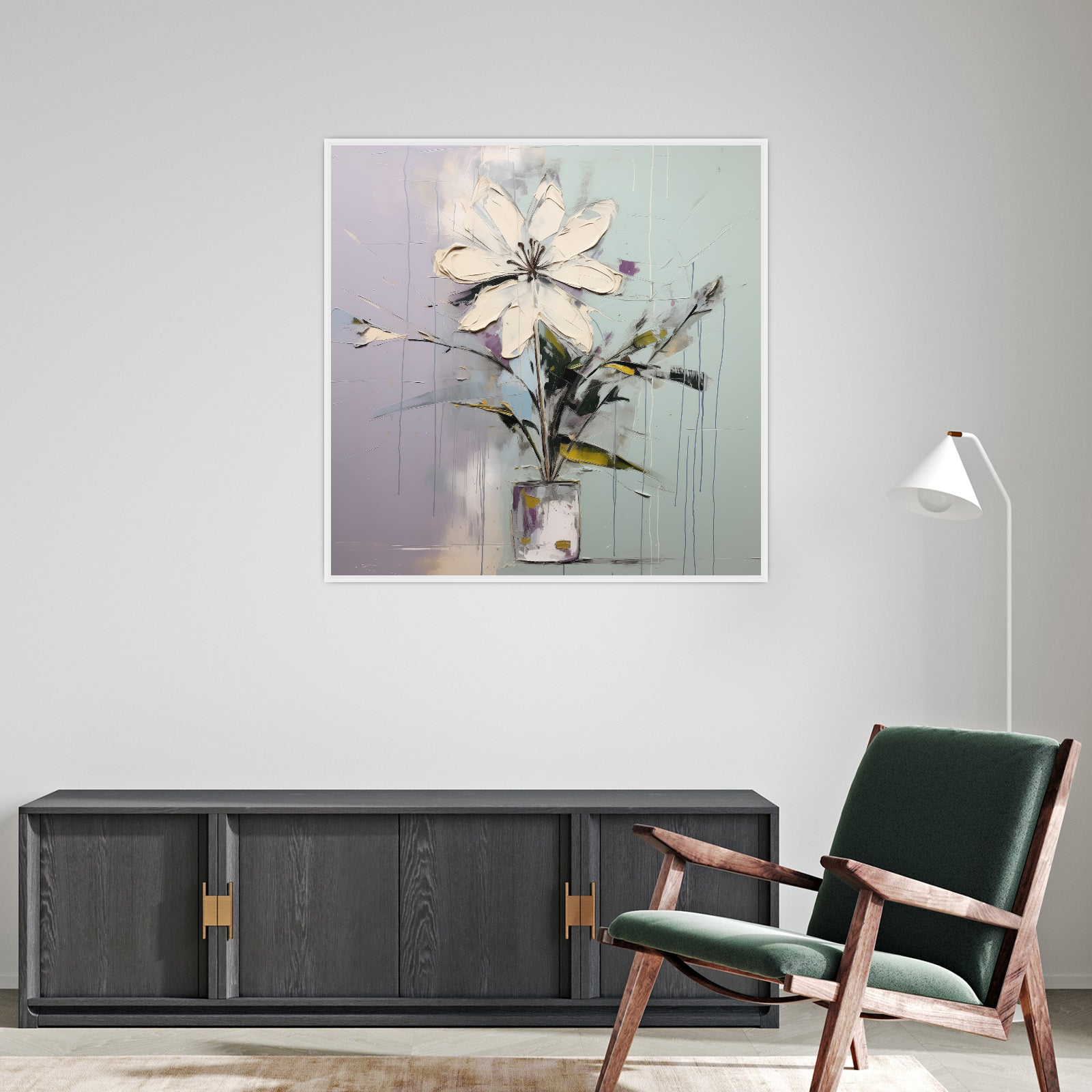 Umetnička slika ​Pastelni cvet III na platnu - NS Canvas Shop