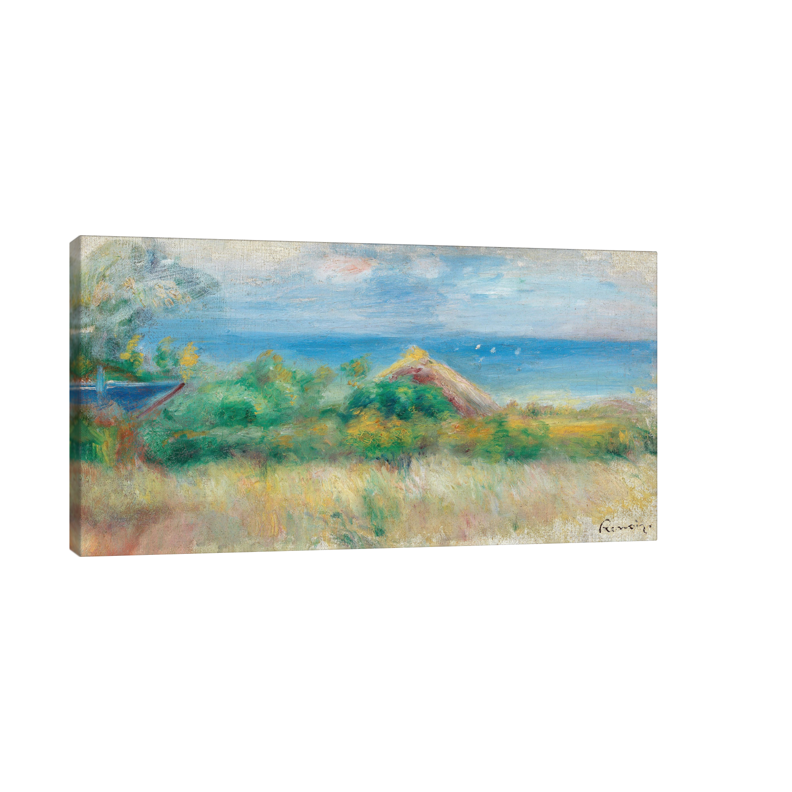 Umetnička slika ​Paysage avec fond de mer, Pierre-Auguste Renoir na platnu - NS Canvas Shop
