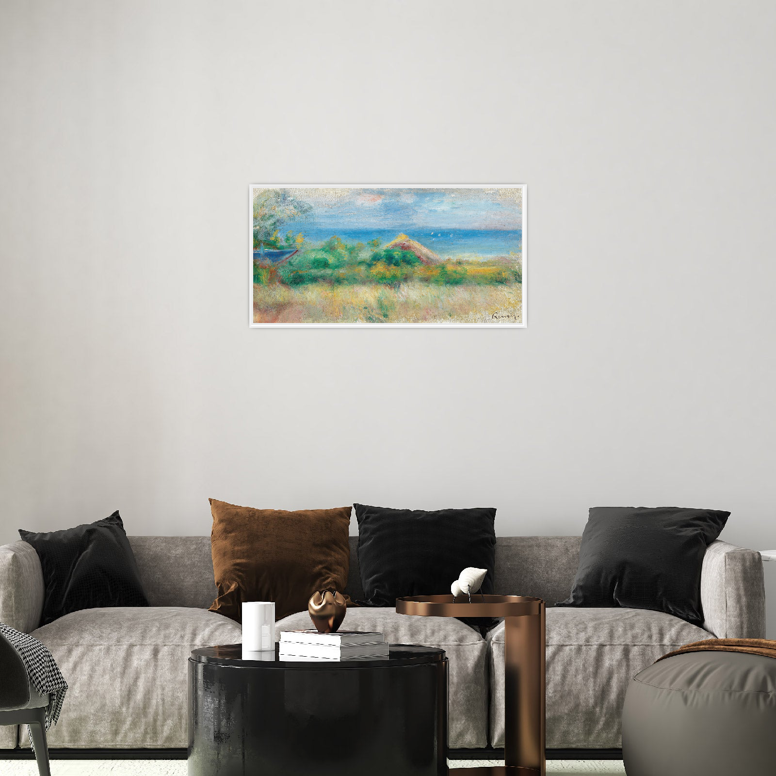 Umetnička slika ​Paysage avec fond de mer, Pierre-Auguste Renoir na platnu - NS Canvas Shop