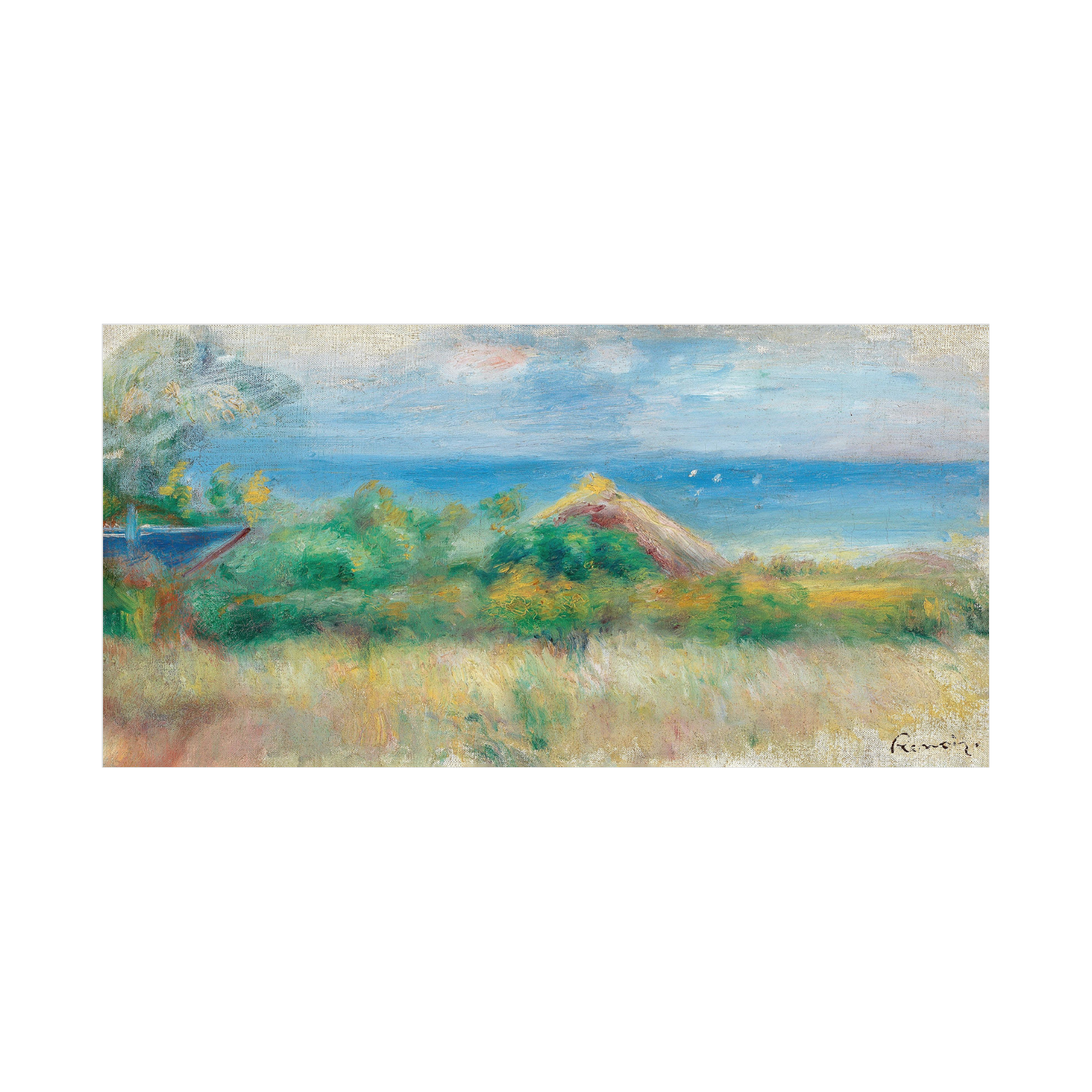 Umetnička slika ​Paysage avec fond de mer, Pierre-Auguste Renoir na platnu - NS Canvas Shop