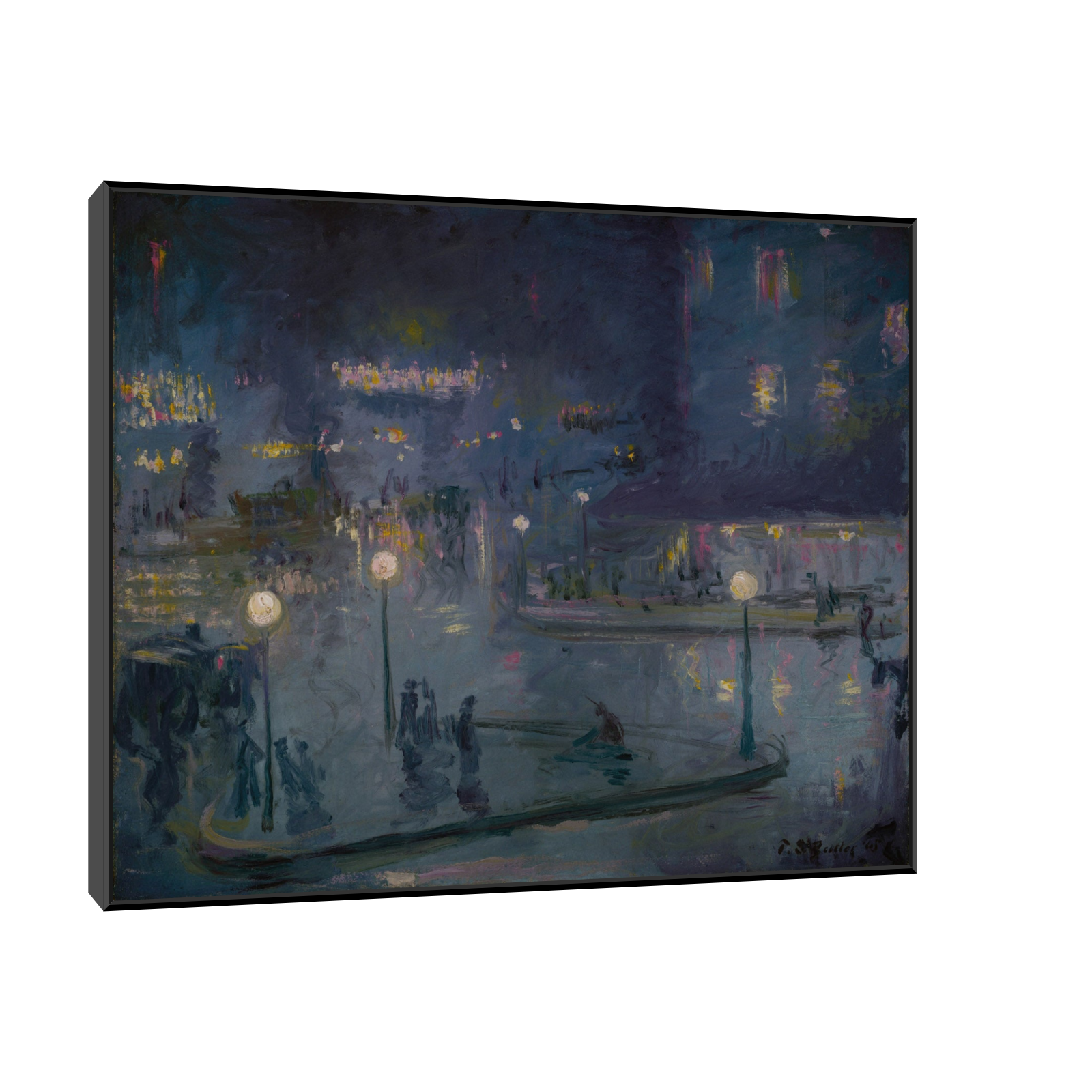 Umetnička slika ​Place de Rome at Night, Theodore Earl Butler na platnu - NS Canvas Shop