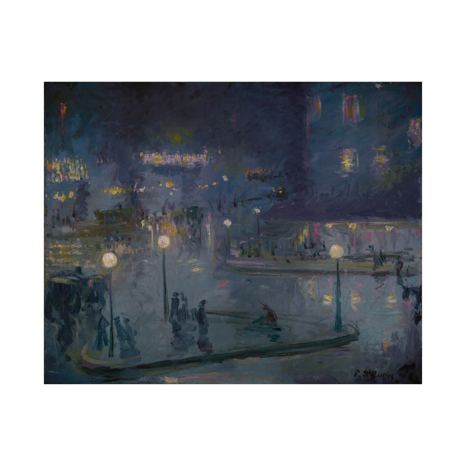 Umetnička slika ​Place de Rome at Night, Theodore Earl Butler na platnu - NS Canvas Shop