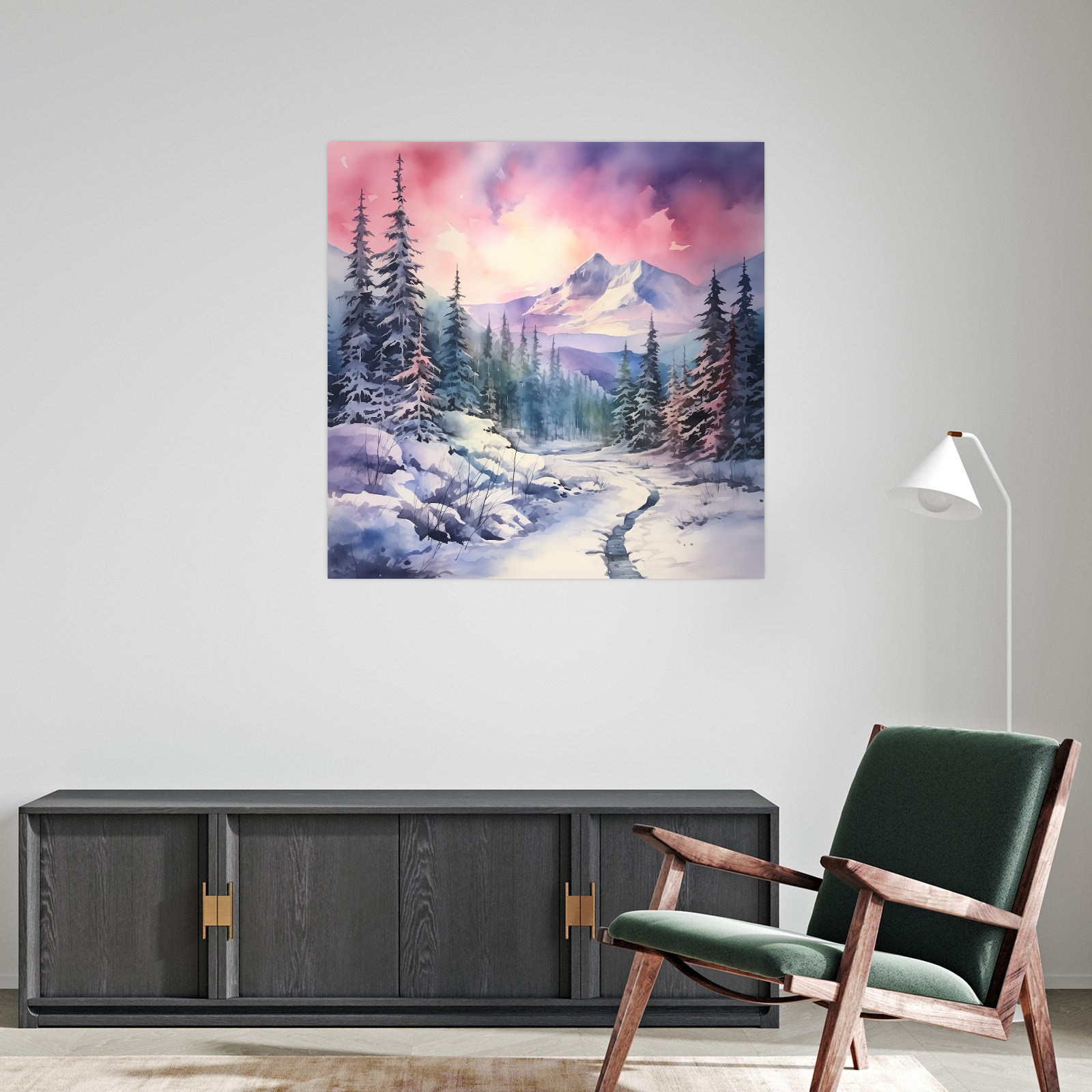 Umetnička slika ​Planinski pejzaž na platnu - NS Canvas Shop