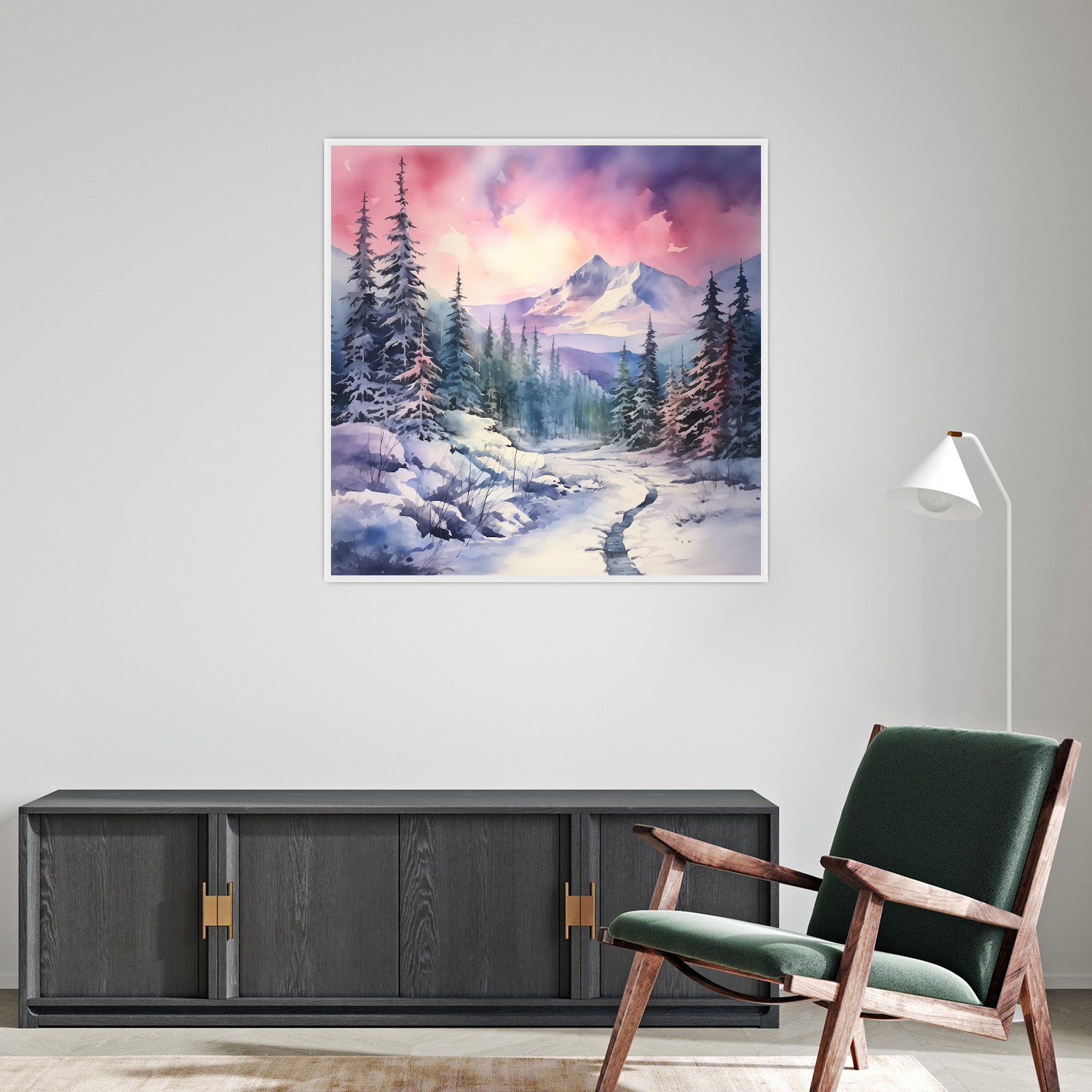 Umetnička slika ​Planinski pejzaž na platnu - NS Canvas Shop