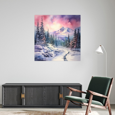 Umetnička slika ​Planinski pejzaž na platnu - NS Canvas Shop
