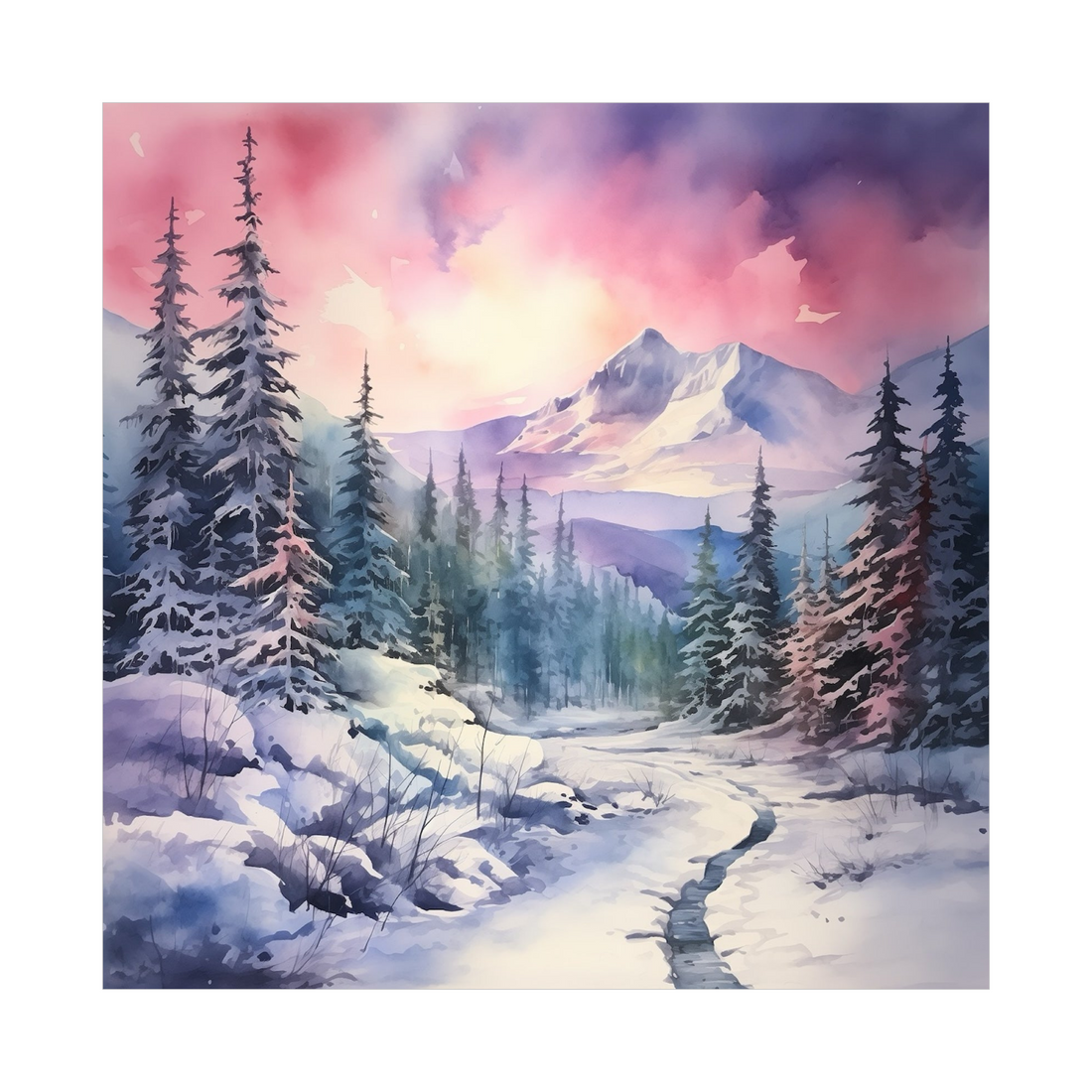 Umetnička slika ​Planinski pejzaž na platnu - NS Canvas Shop