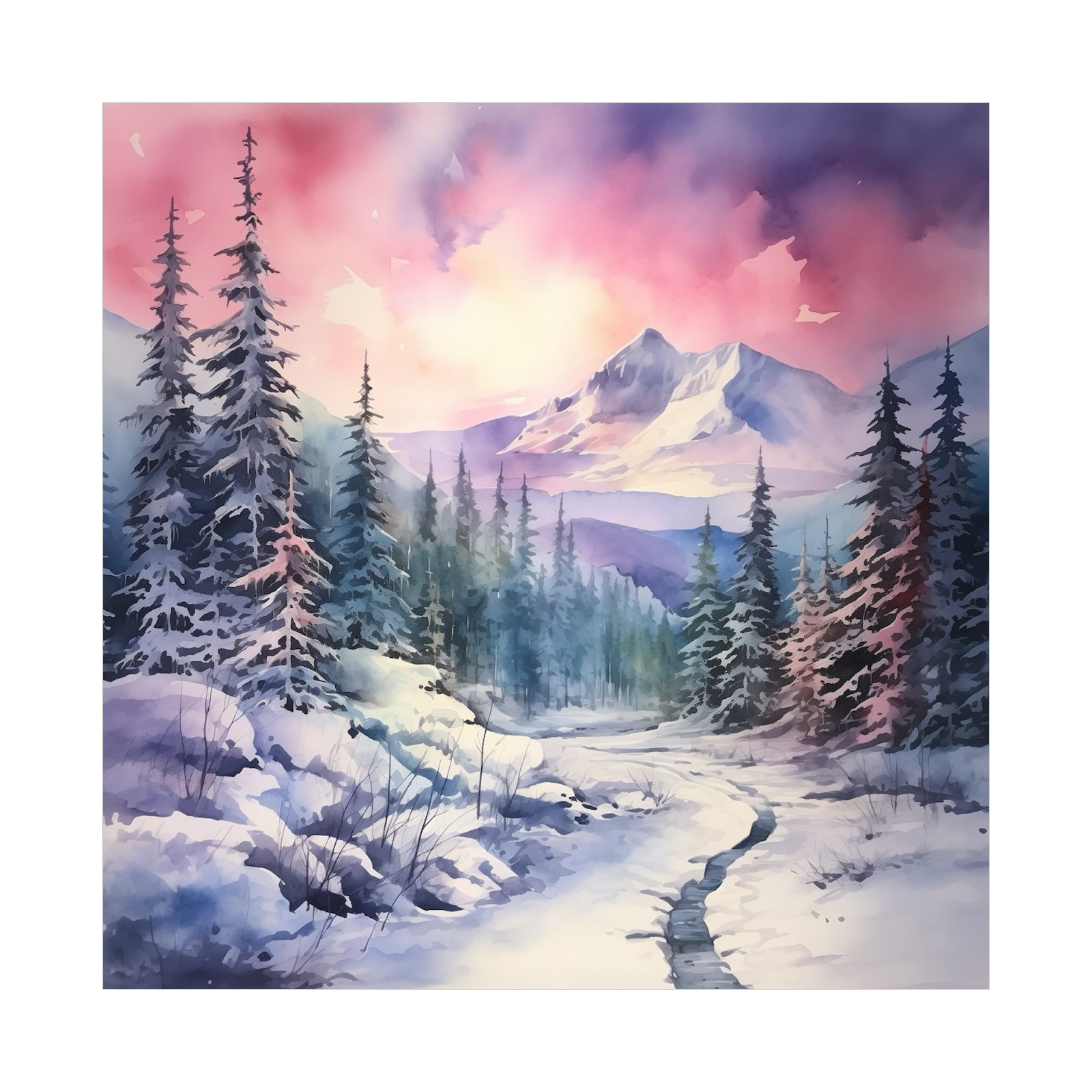 Umetnička slika ​Planinski pejzaž na platnu - NS Canvas Shop