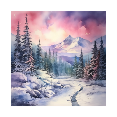 Umetnička slika ​Planinski pejzaž na platnu - NS Canvas Shop