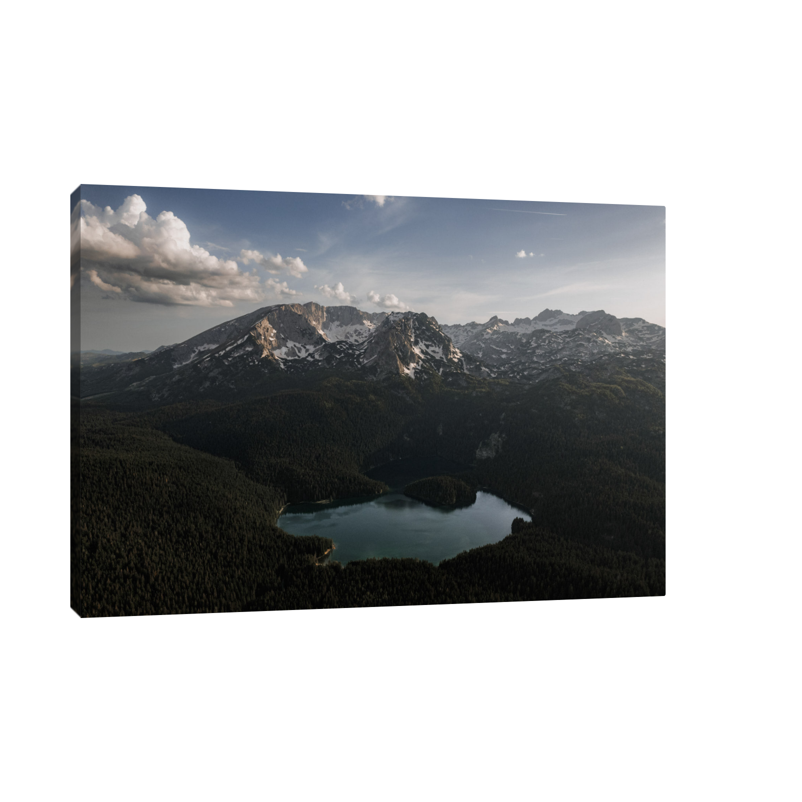 Umetnička slika ​Planinski pejzaži oko jezera na platnu - NS Canvas Shop