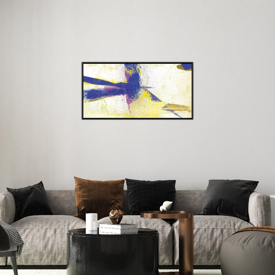 Umetnička slika ​Plava dinamika na platnu - NS Canvas Shop