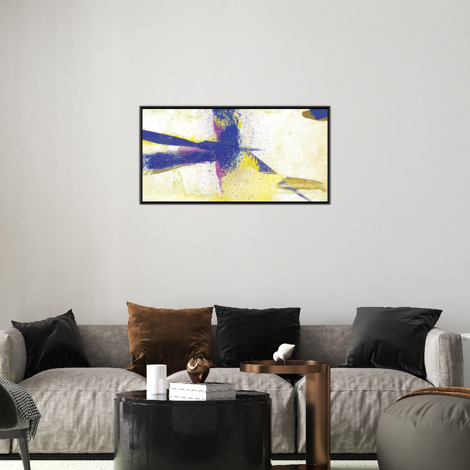 Umetnička slika ​Plava dinamika na platnu - NS Canvas Shop