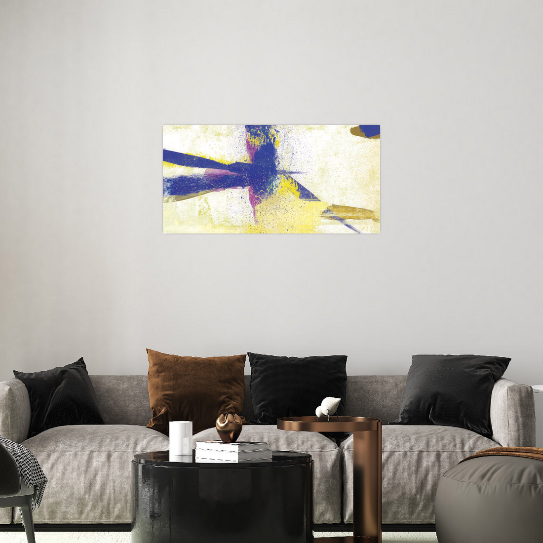 Umetnička slika ​Plava dinamika na platnu - NS Canvas Shop