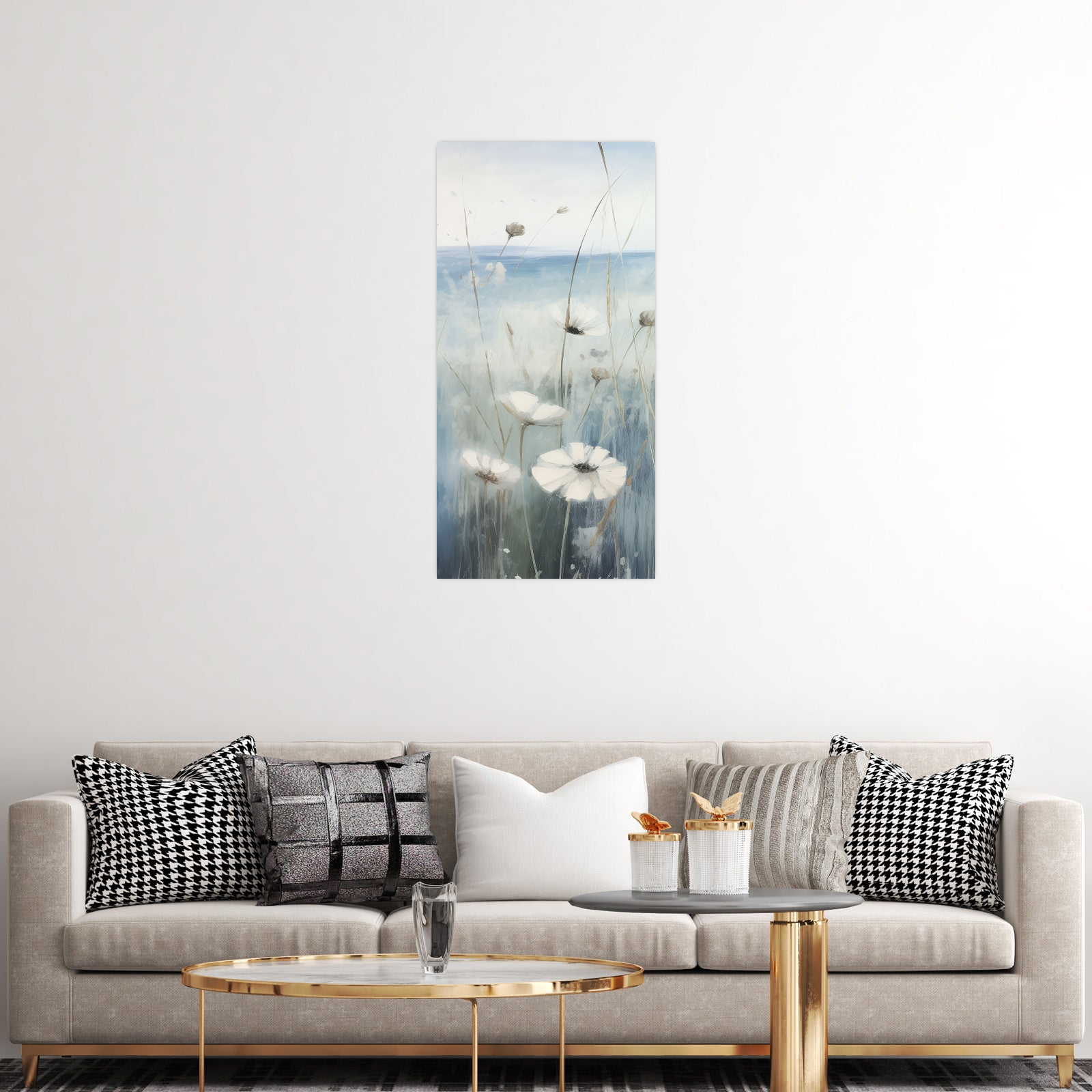 Umetnička slika ​Plava harmonija na platnu - NS Canvas Shop