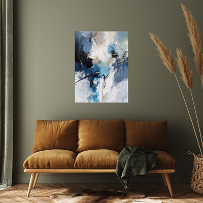 Umetnička slika ​Plava harmonija na platnu - NS Canvas Shop