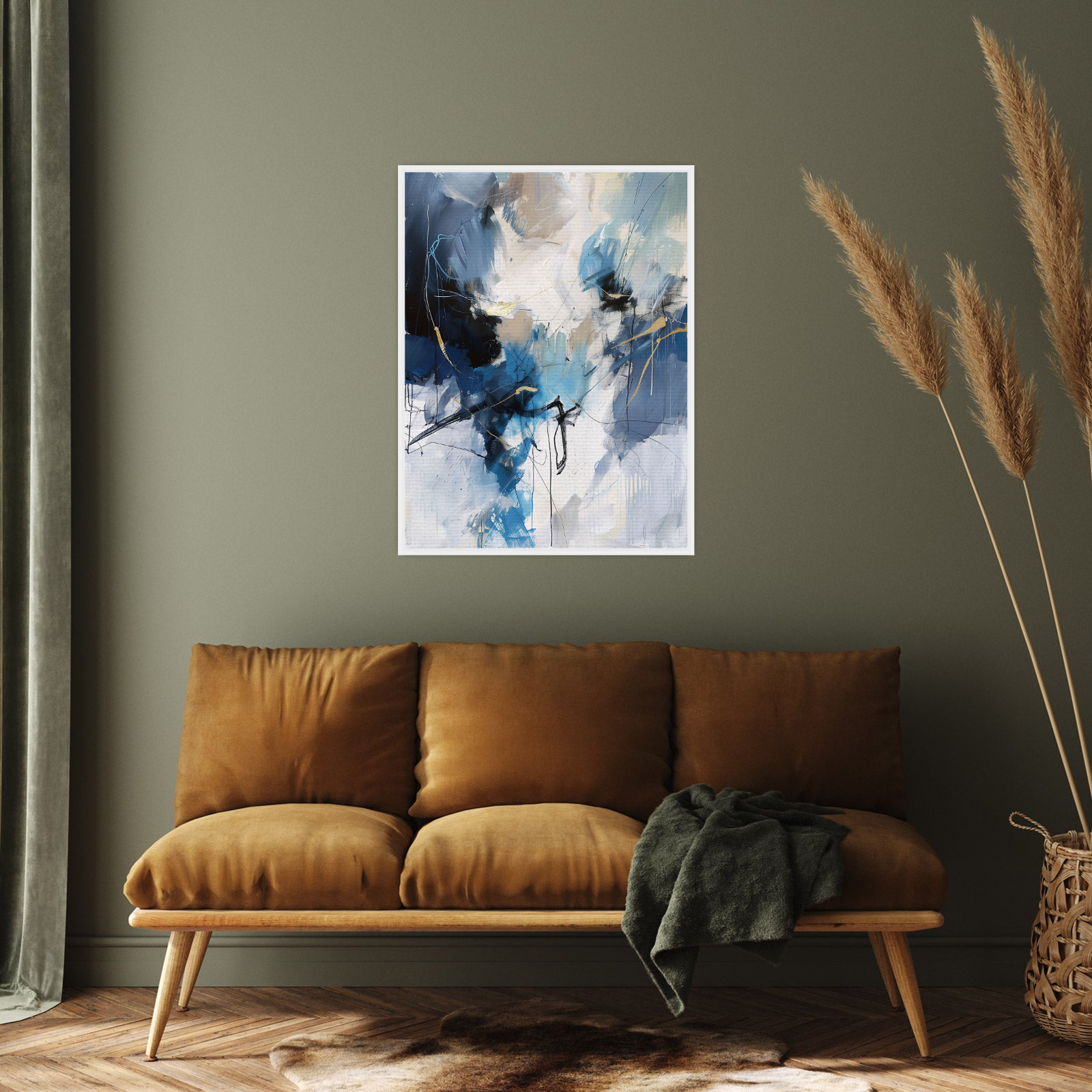 Umetnička slika ​Plava harmonija na platnu - NS Canvas Shop