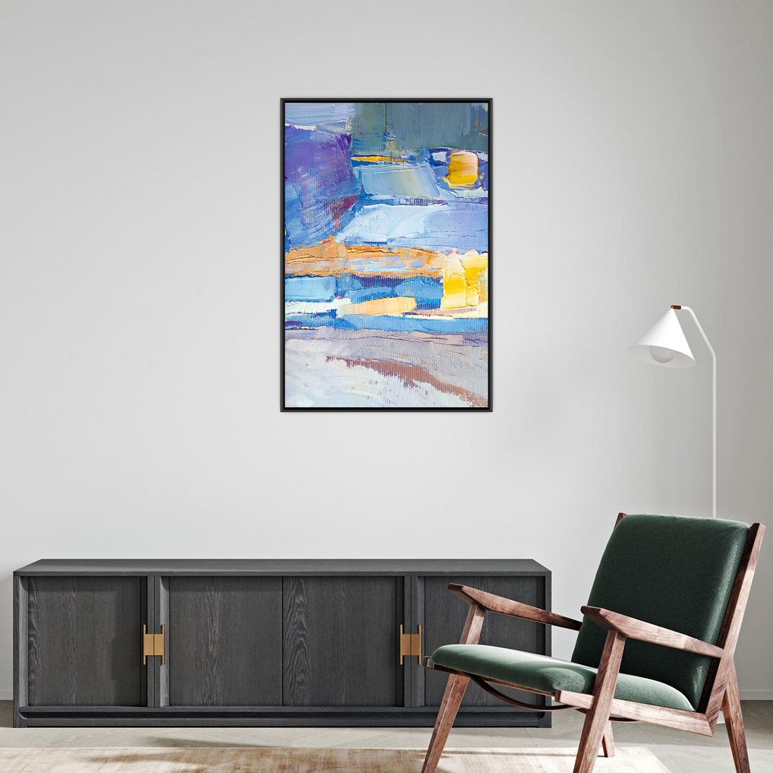 Umetnička slika ​Plava harmonija na platnu - NS Canvas Shop
