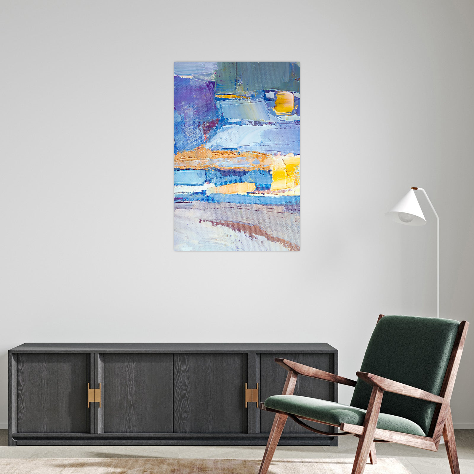 Umetnička slika ​Plava harmonija na platnu - NS Canvas Shop