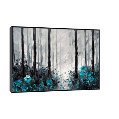 Umetnička slika ​Plava šuma na platnu - NS Canvas Shop