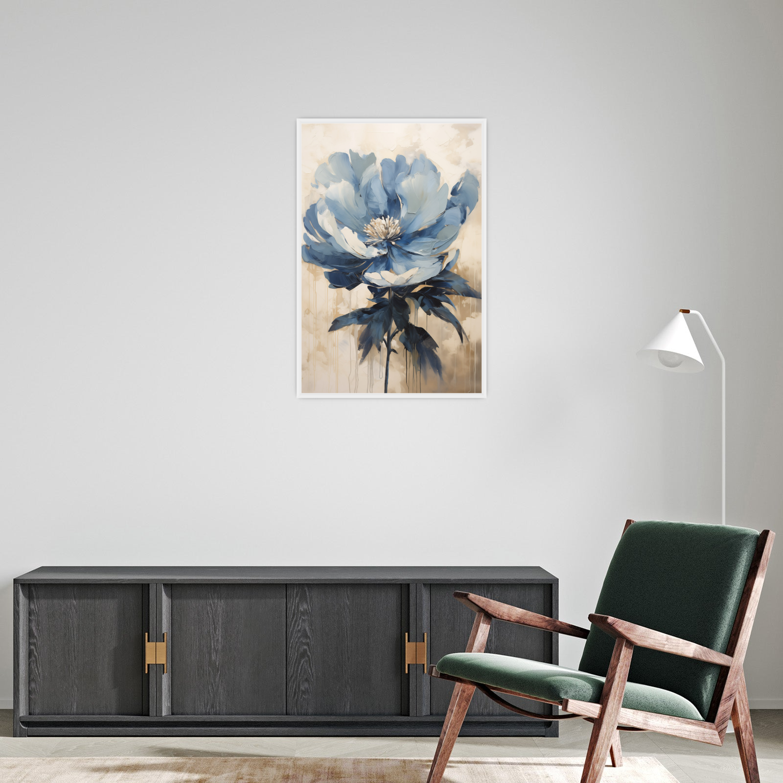 Umetnička slika ​Plavi cvet  II na platnu - NS Canvas Shop