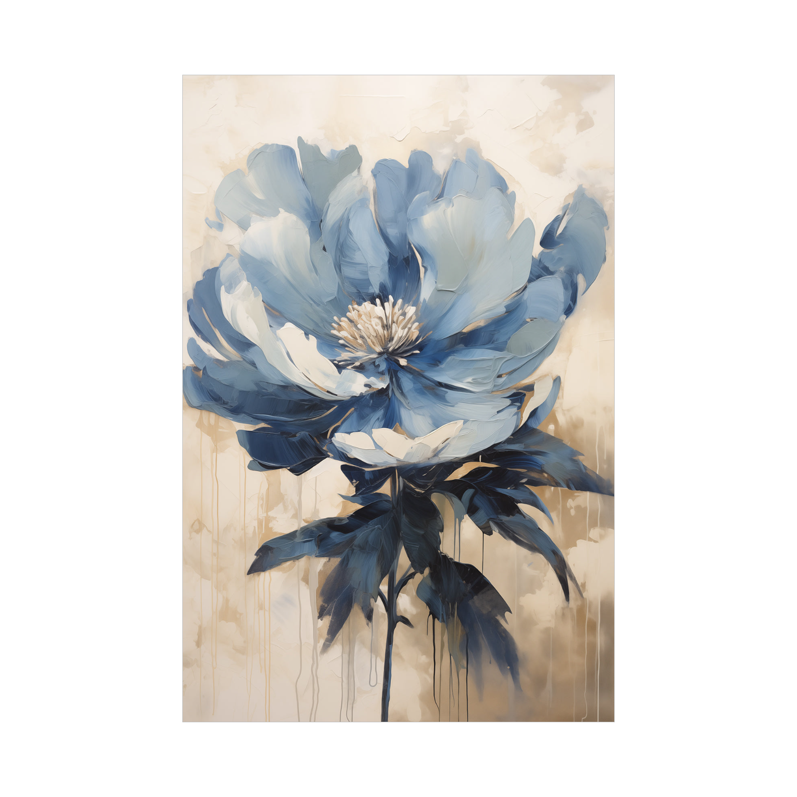 Umetnička slika ​Plavi cvet  II na platnu - NS Canvas Shop