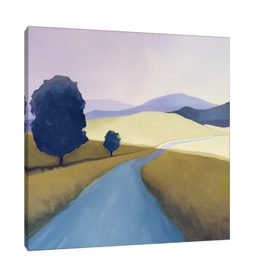 Umetnička slika ​Plavo drvo na platnu - NS Canvas Shop