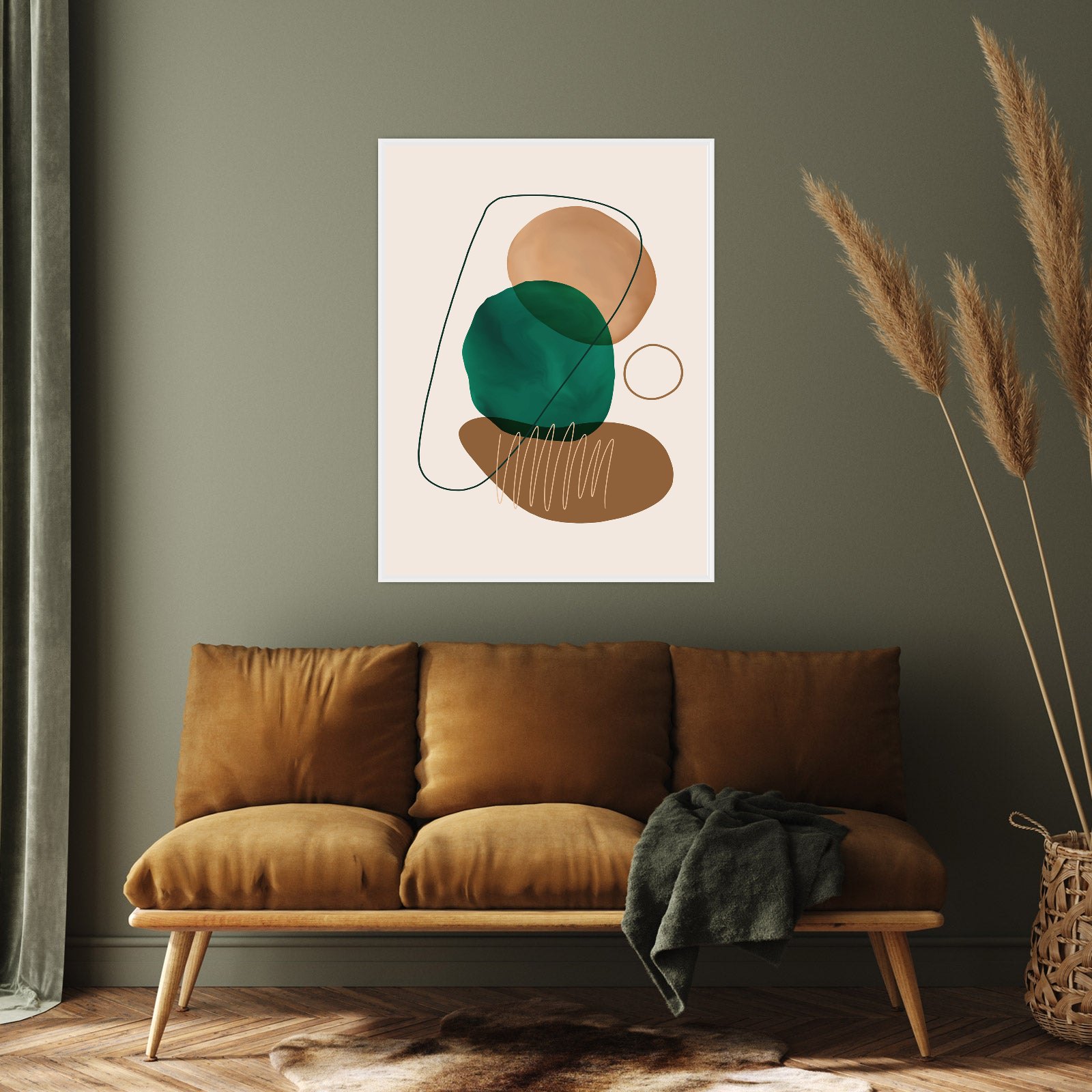 Umetnička slika ​Ples linija i blokova II na platnu - NS Canvas Shop