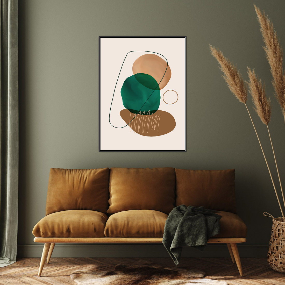 Umetnička slika ​Ples linija i blokova II na platnu - NS Canvas Shop
