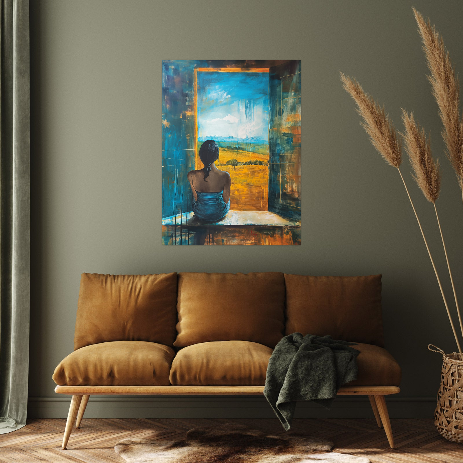 Umetnička slika ​Pogled u daljinu na platnu - NS Canvas Shop