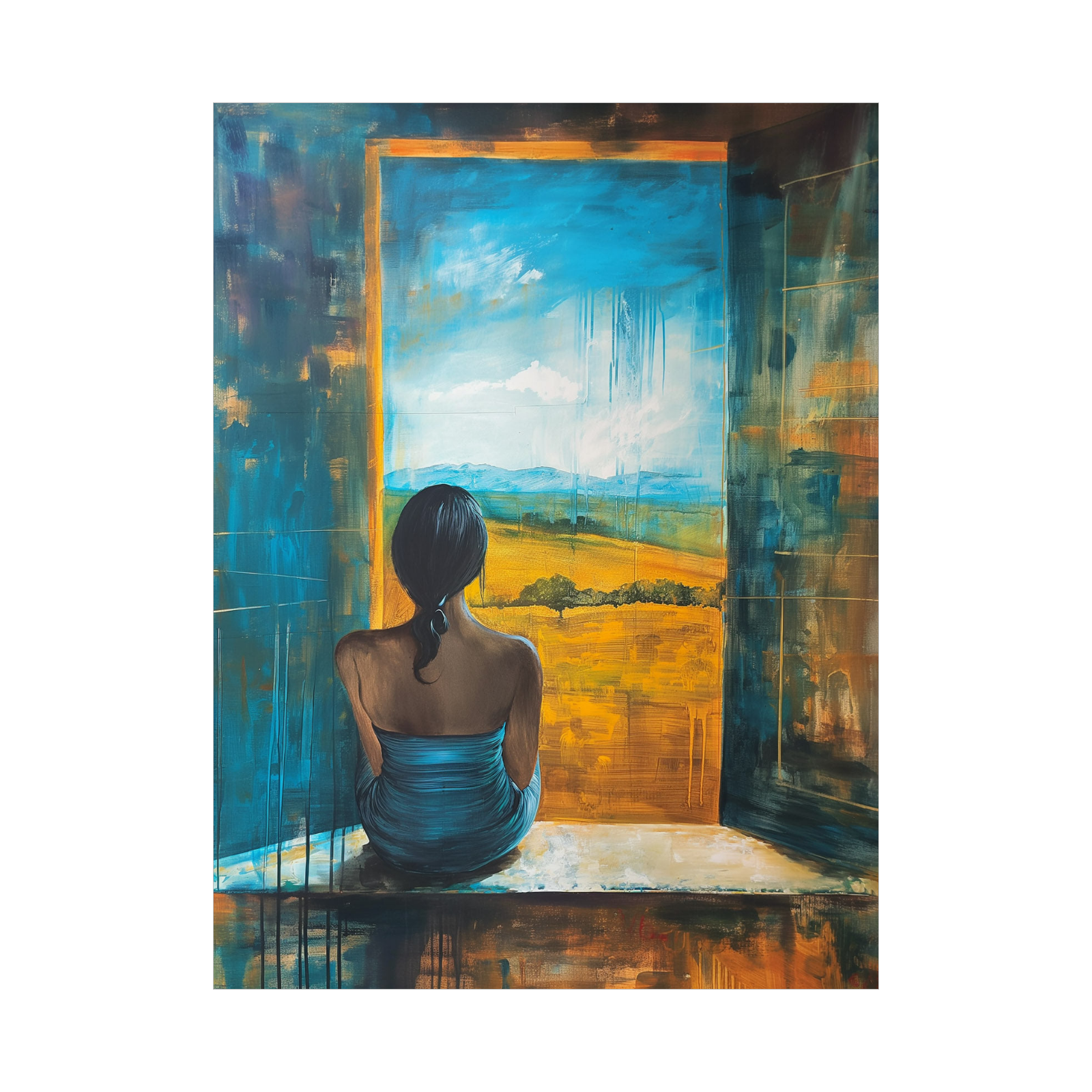 Umetnička slika ​Pogled u daljinu na platnu - NS Canvas Shop