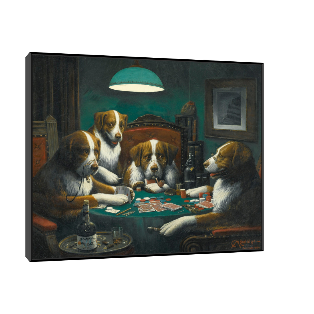 Umetnička slika ​Poker Game, Cassius Marcellus Coolidge na platnu - NS Canvas Shop