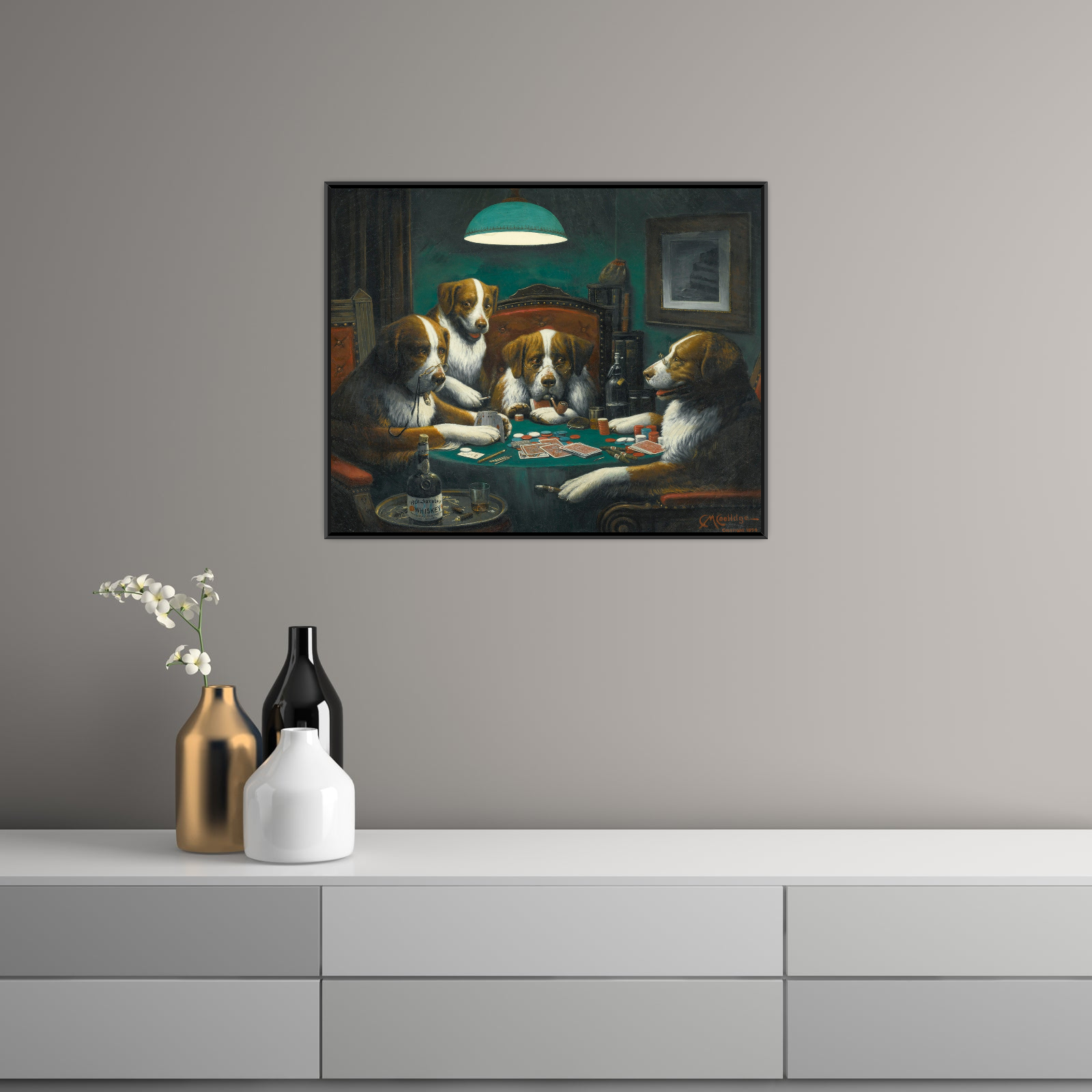 Umetnička slika ​Poker Game, Cassius Marcellus Coolidge na platnu - NS Canvas Shop