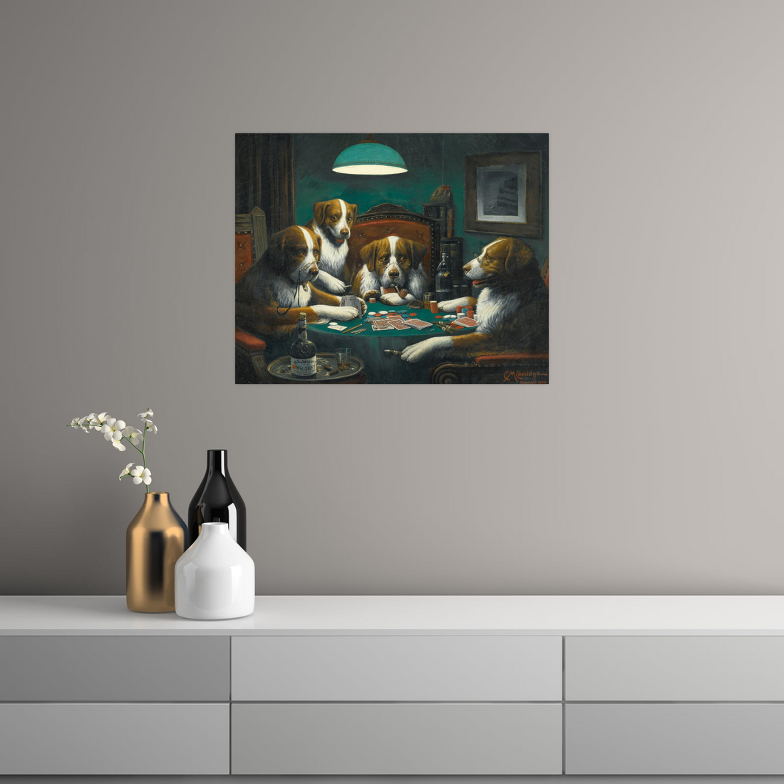 Umetnička slika ​Poker Game, Cassius Marcellus Coolidge na platnu - NS Canvas Shop
