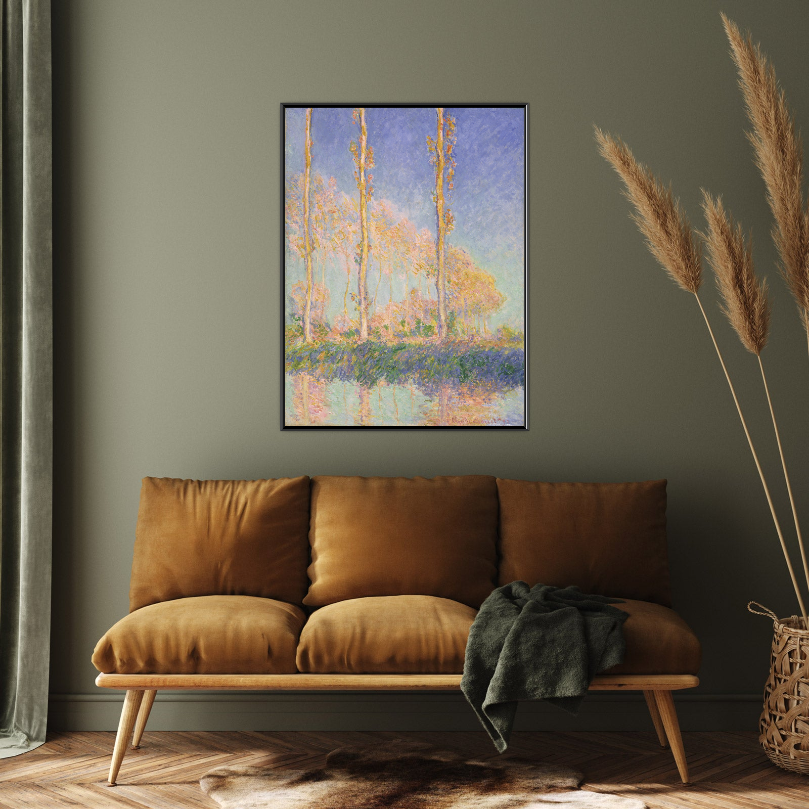 Umetnička slika ​Poplars, Claude Monet na platnu - NS Canvas Shop