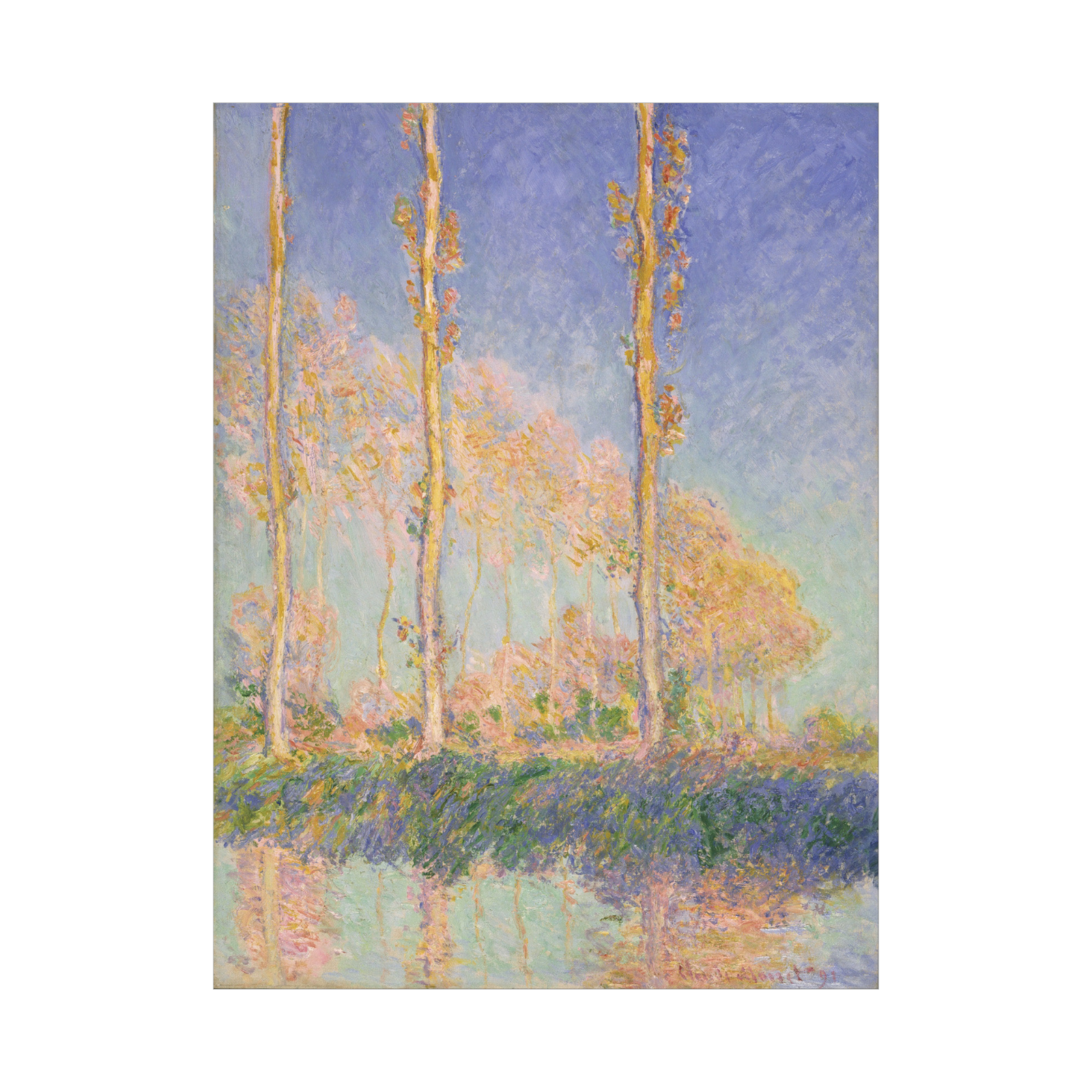 Umetnička slika ​Poplars, Claude Monet na platnu - NS Canvas Shop