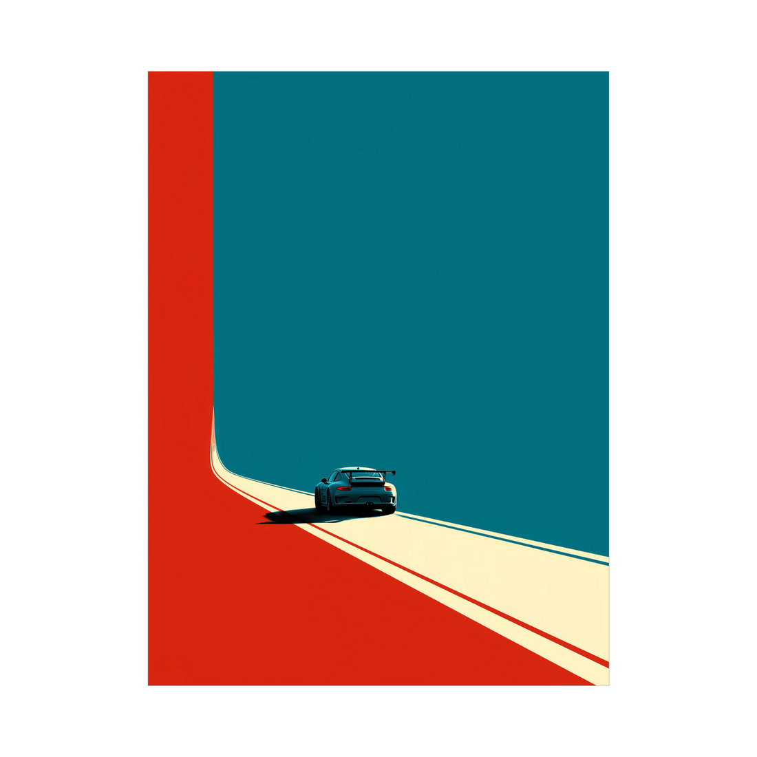 Porsche na apstraktnoj stazi