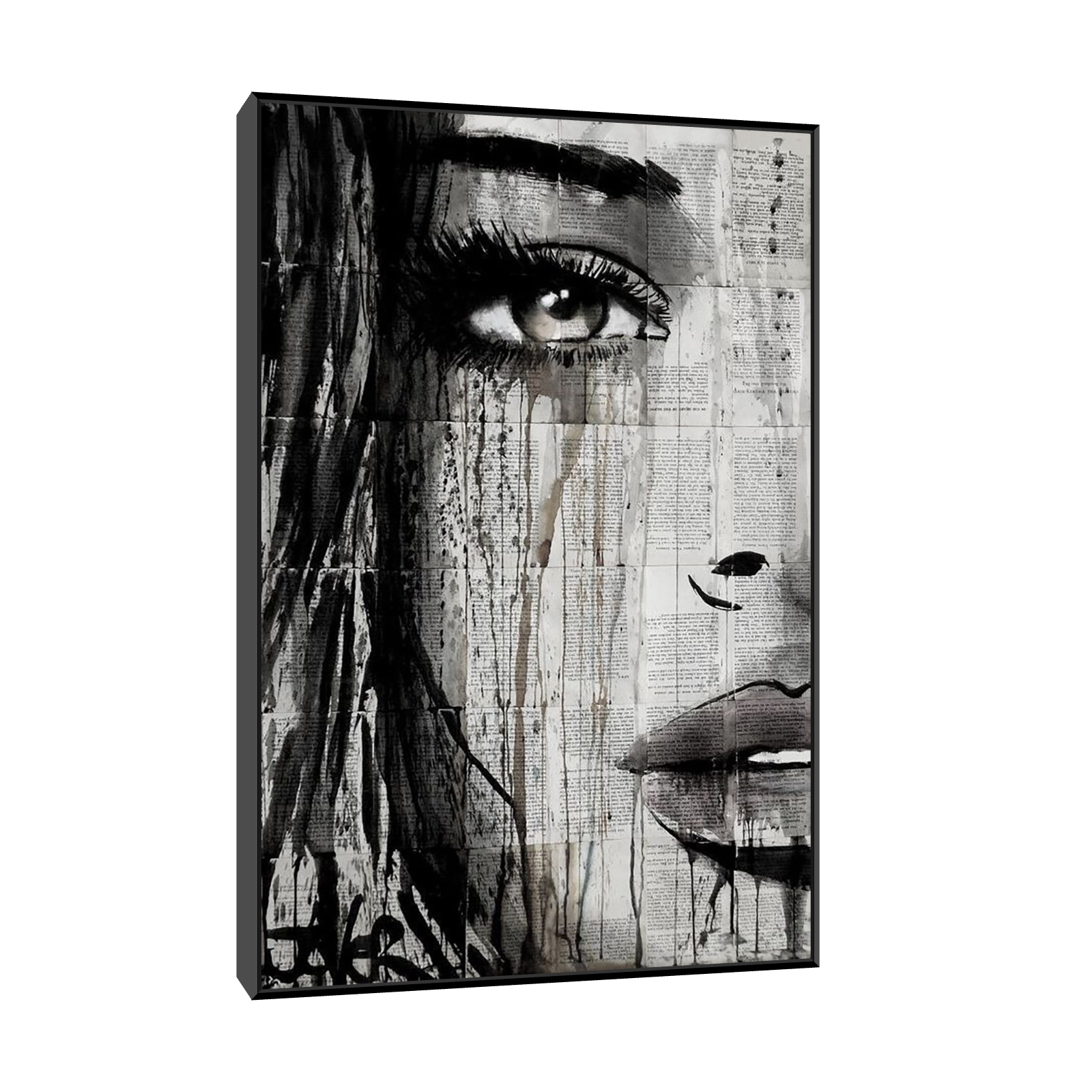 Umetnička slika ​Portret devojke-kolaž na platnu - NS Canvas Shop