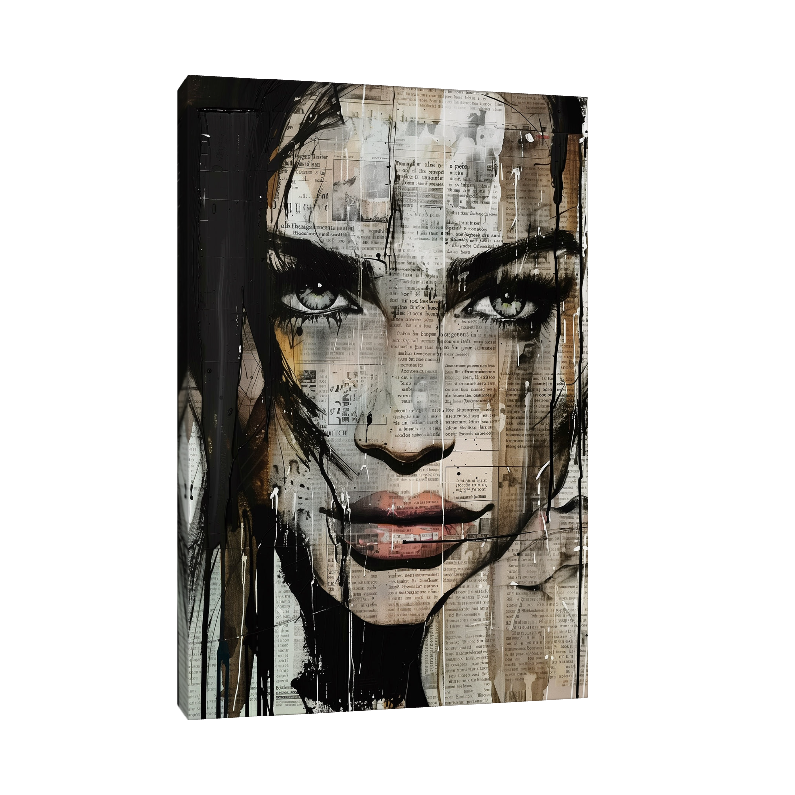 Umetnička slika ​Portret devojke-kolaž II na platnu - NS Canvas Shop