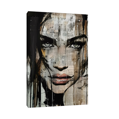 Umetnička slika ​Portret devojke-kolaž II na platnu - NS Canvas Shop