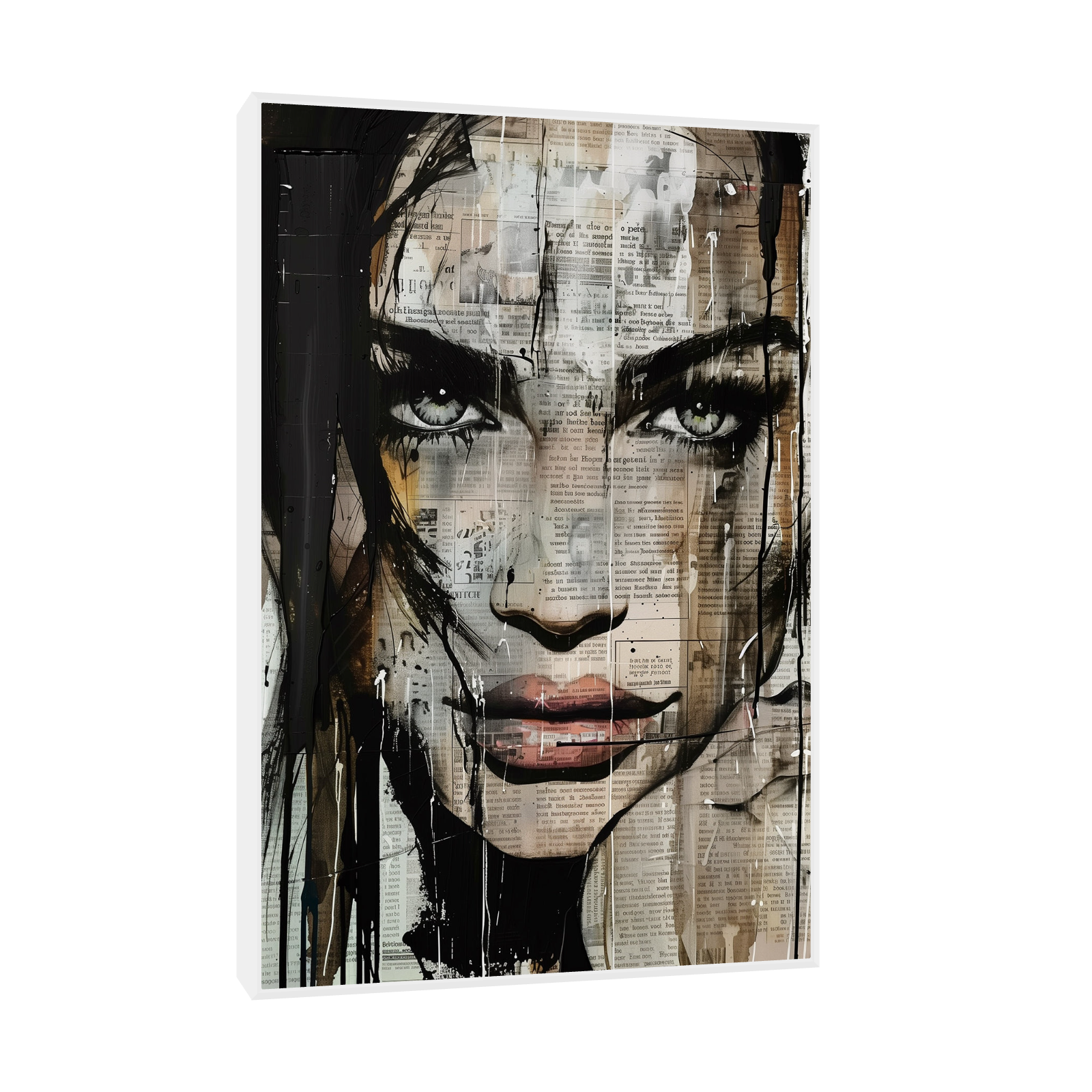 Umetnička slika ​Portret devojke-kolaž II na platnu - NS Canvas Shop