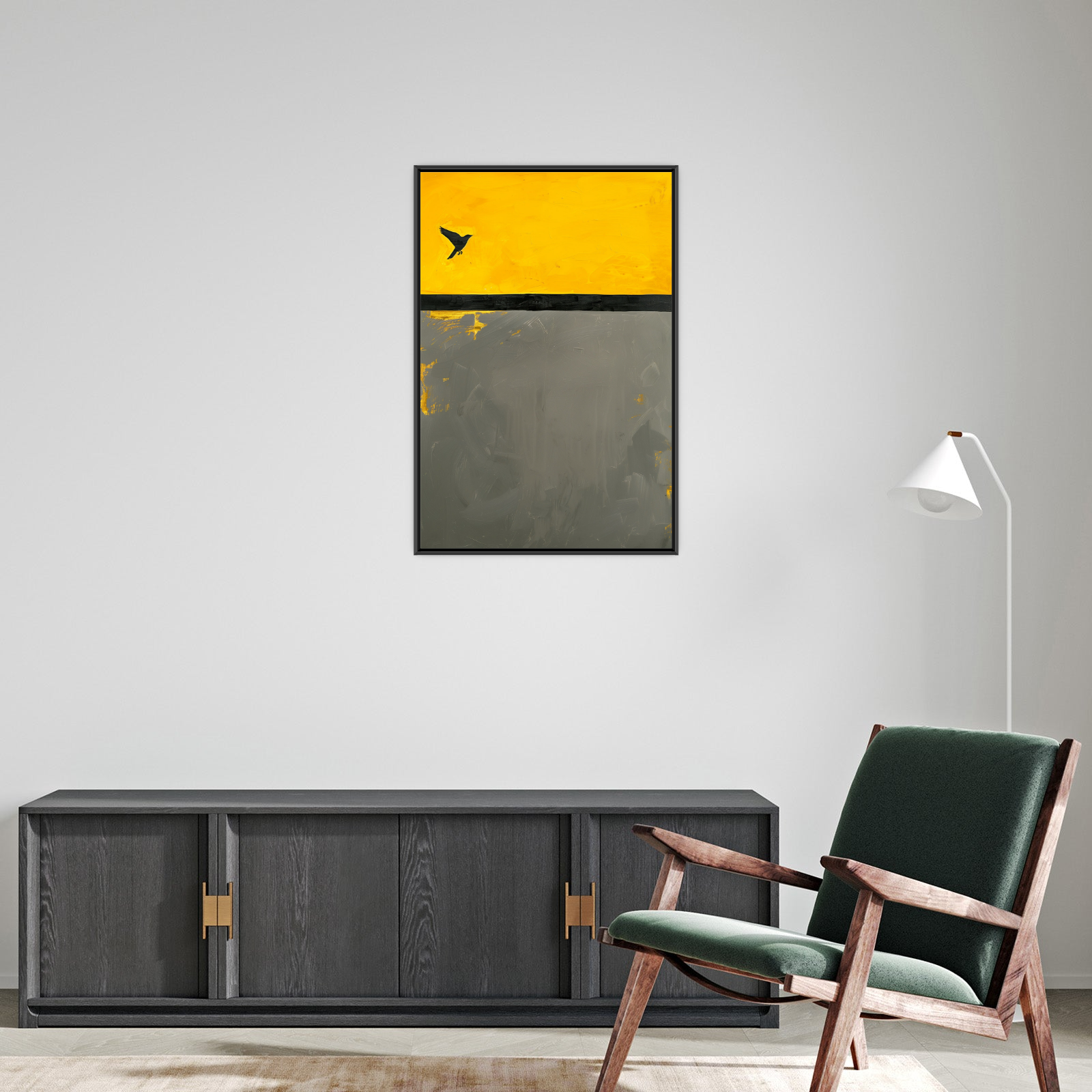 Umetnička slika ​Ptica na platnu - NS Canvas Shop