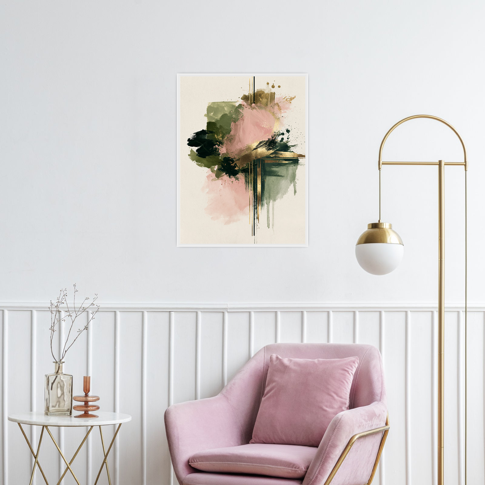 Puder roze kontrast