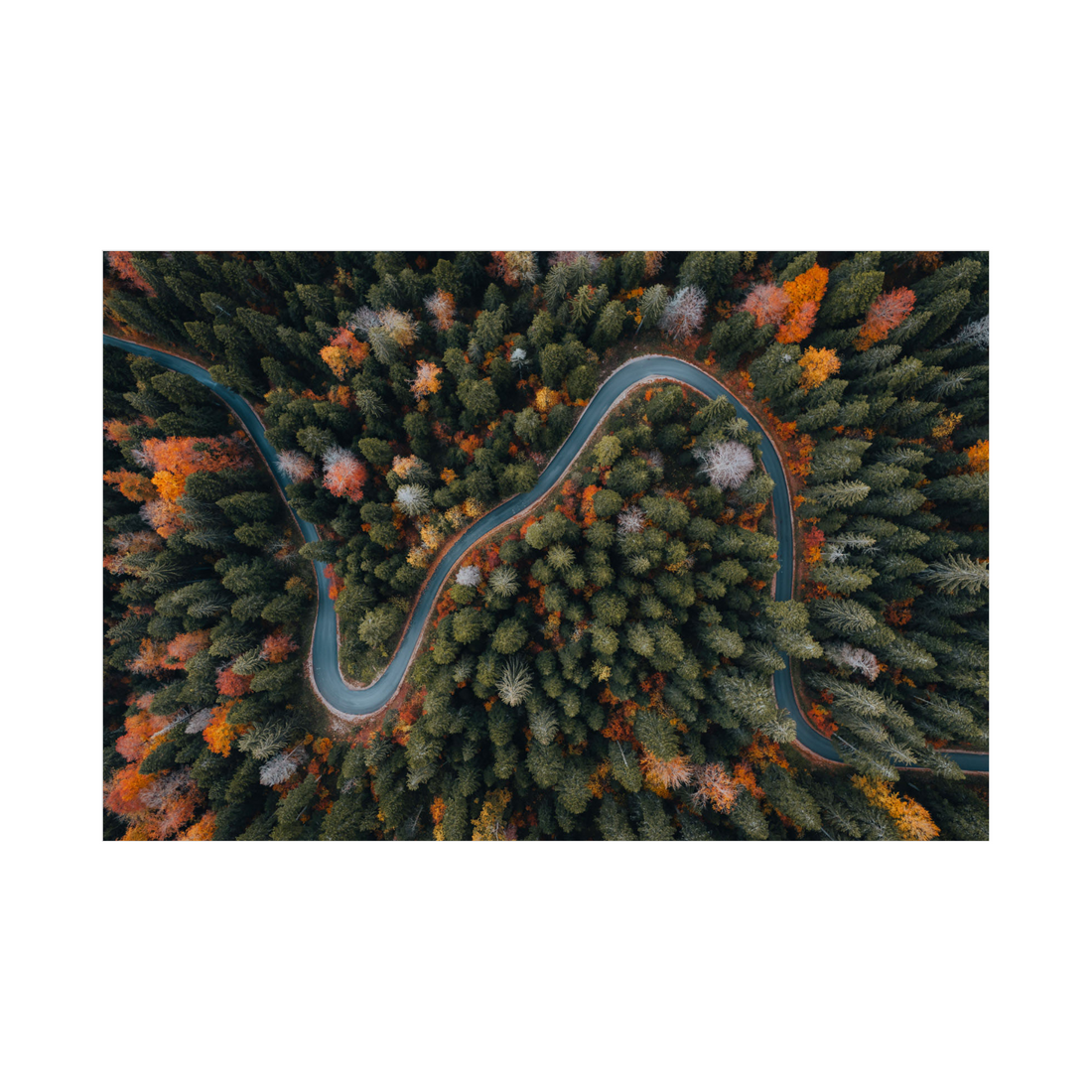 Umetnička slika ​Put sa visine na platnu - NS Canvas Shop