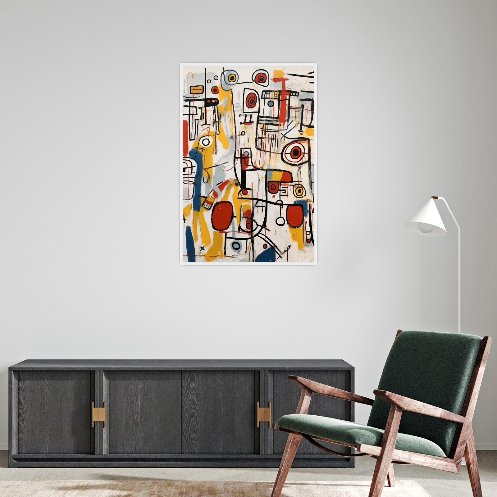Umetnička slika ​Oblici na platnu - NS Canvas Shop