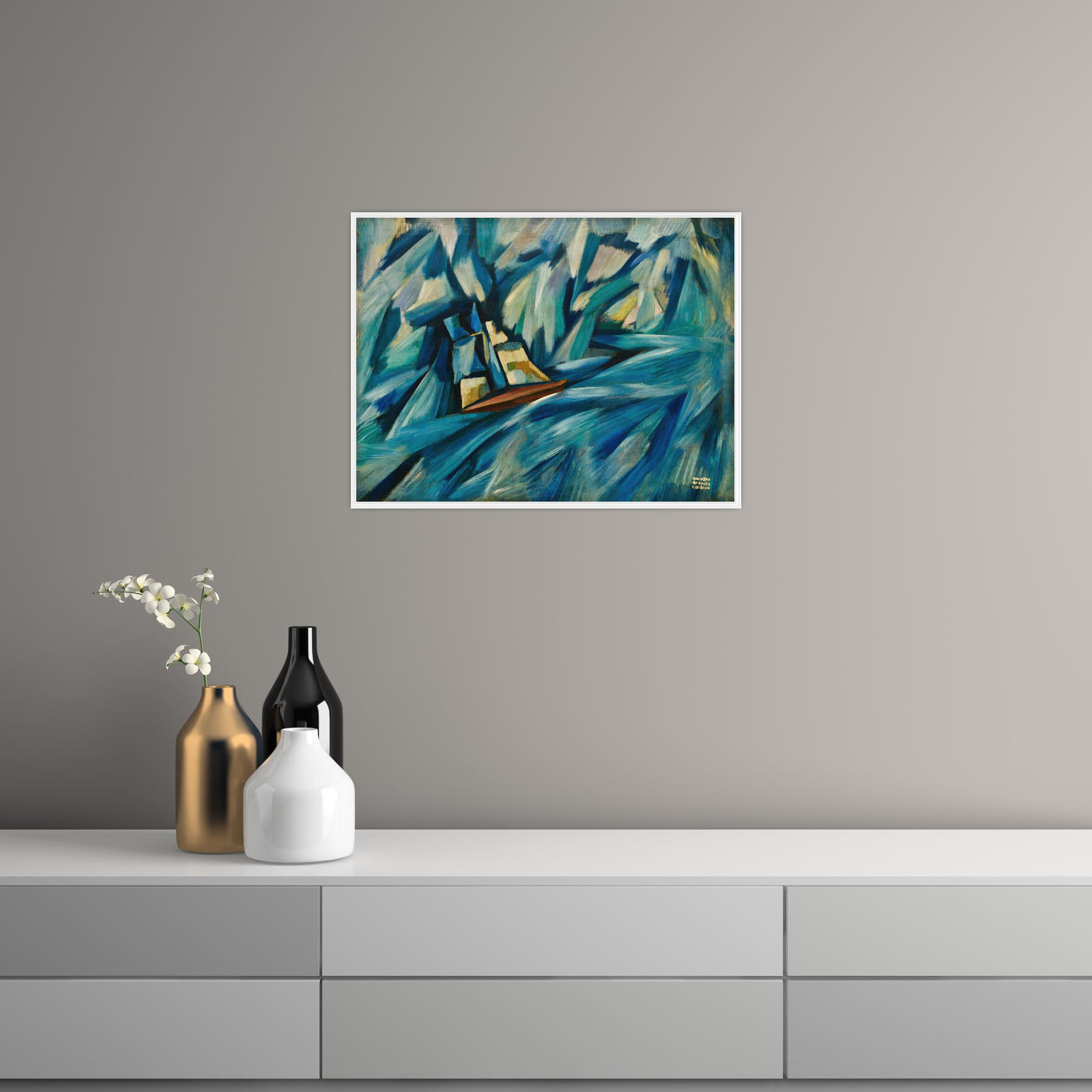 Umetnička slika ​Sail boat, Amadeo de Souza-Cardoso na platnu - NS Canvas Shop